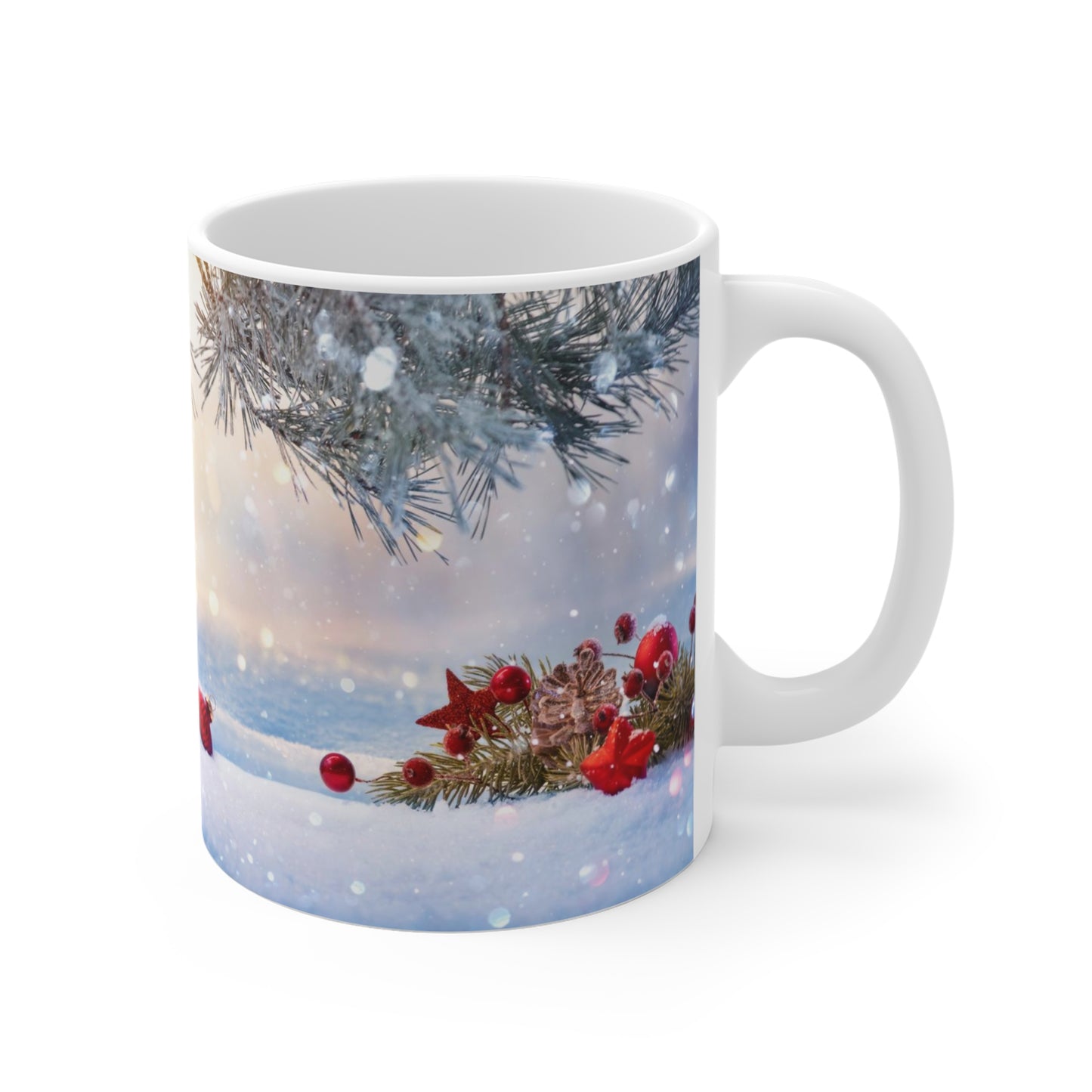 Christmas Themed Hot Beverage Mug 11oz