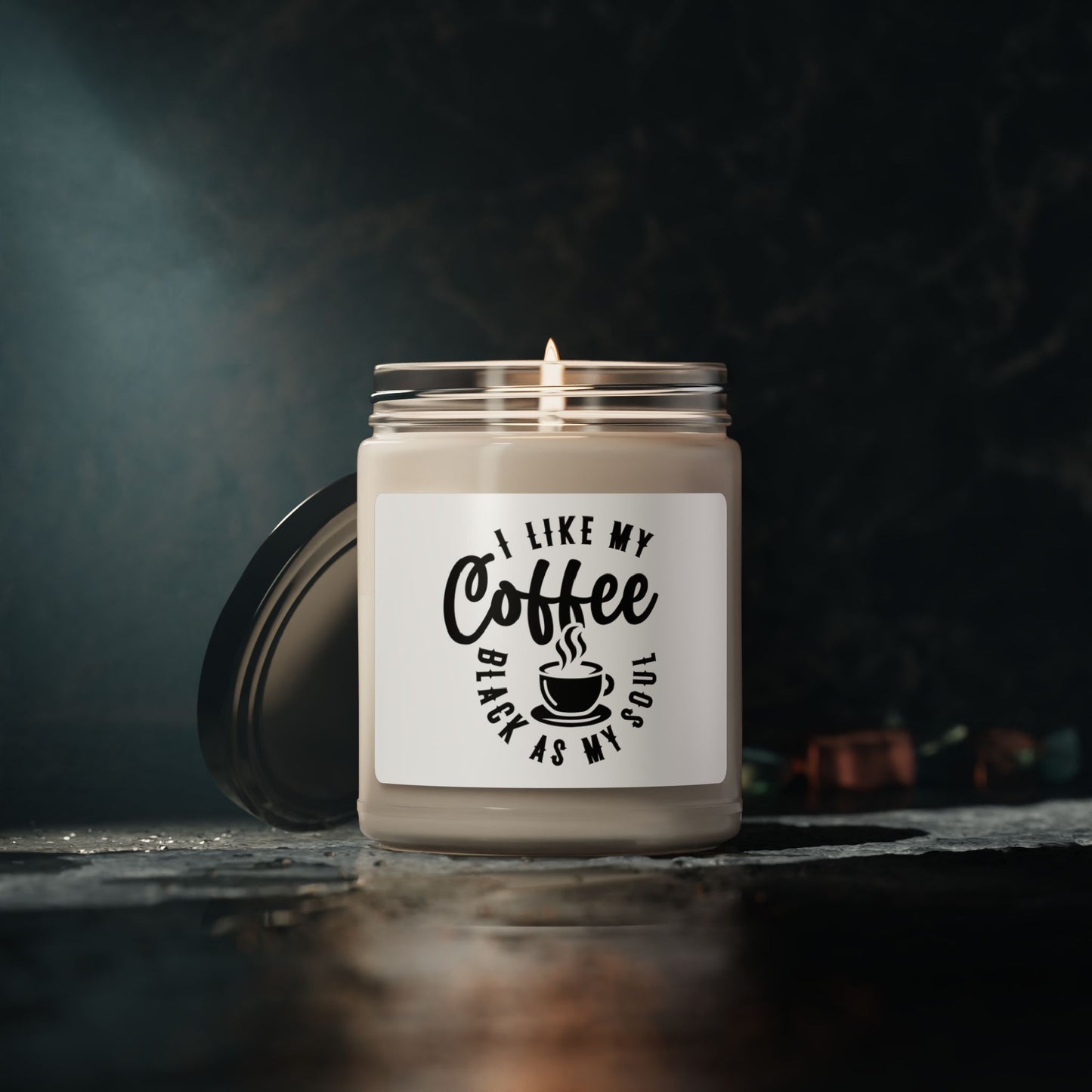 Funny Sayings Scented Soy Candle, 9oz I Like My Coffee Black Like My Soul