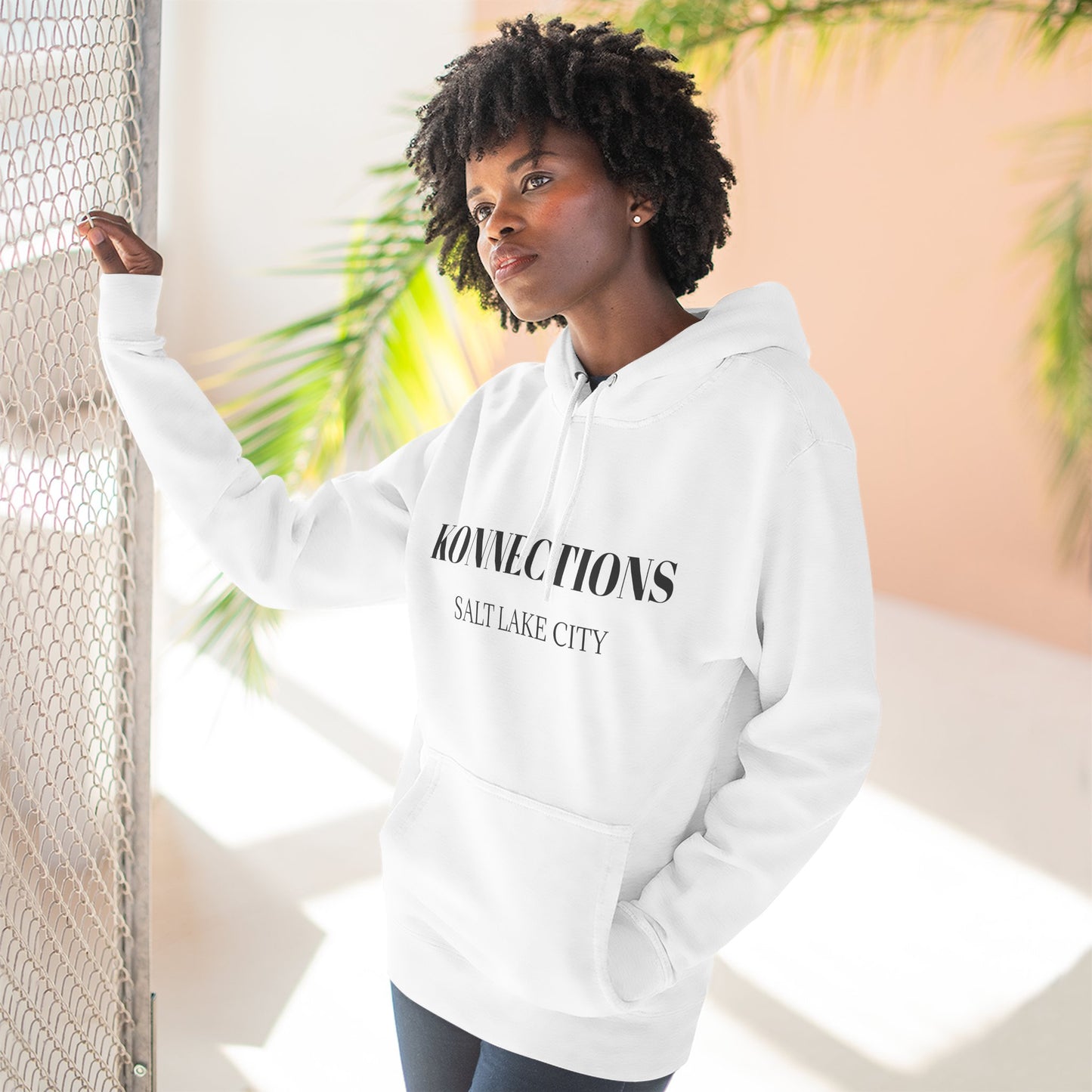 Konnections Salt Lake City Hoodie — Minimal Logo Fleece Pullover