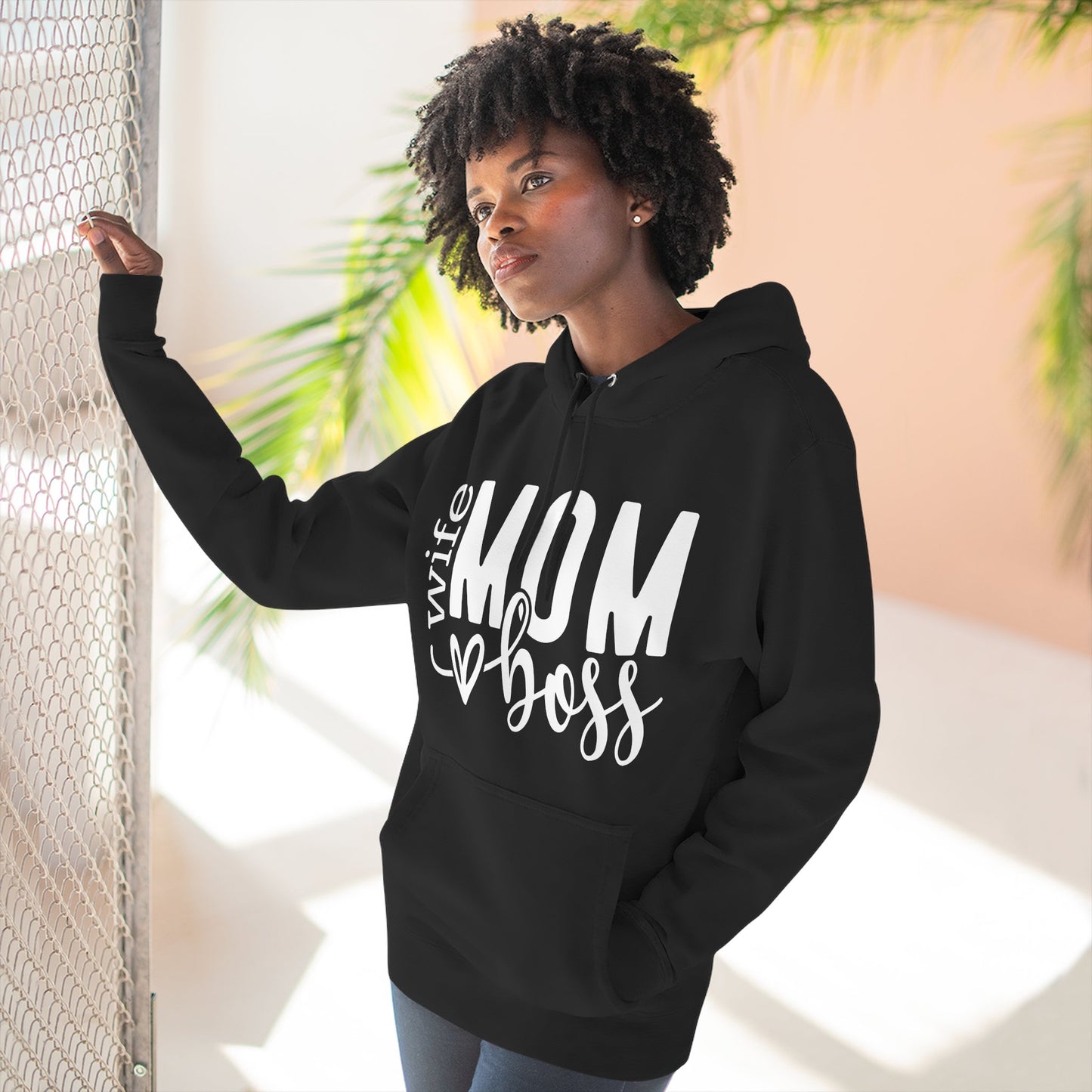 Mom Boss Hoodie — Wife Mom Boss Graphic Pullover