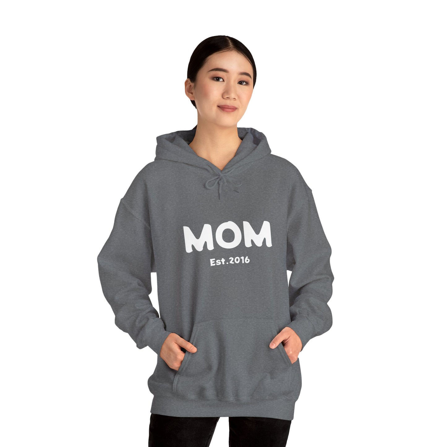 MOM Est.2016 Unisex Heavy Blend™ Hooded Sweatshirt Hoodies For New Moms 2016