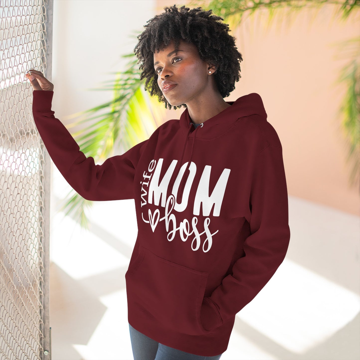 Mom Boss Hoodie — Wife Mom Boss Graphic Pullover