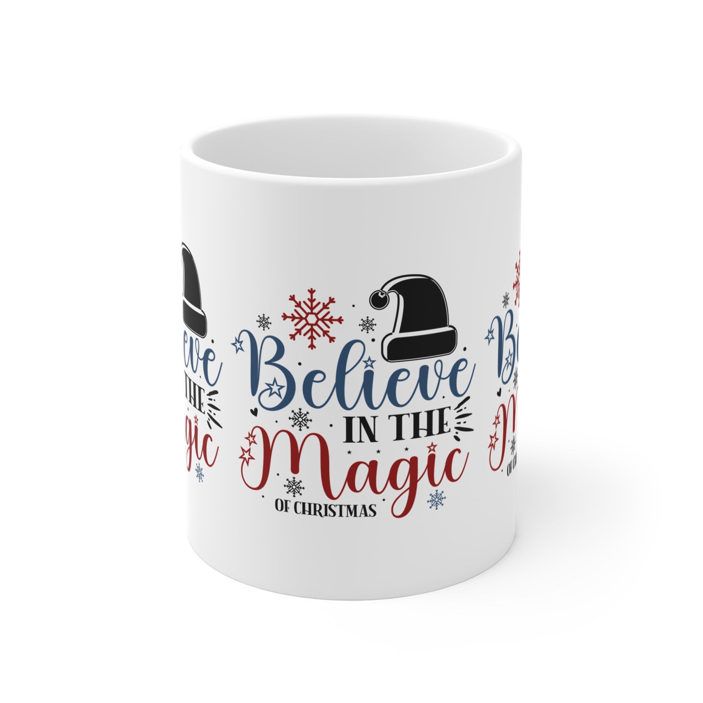 Festive Christmas Ceramic Coffee and Tea Mug 11oz Believe In The Magic Of Christmas