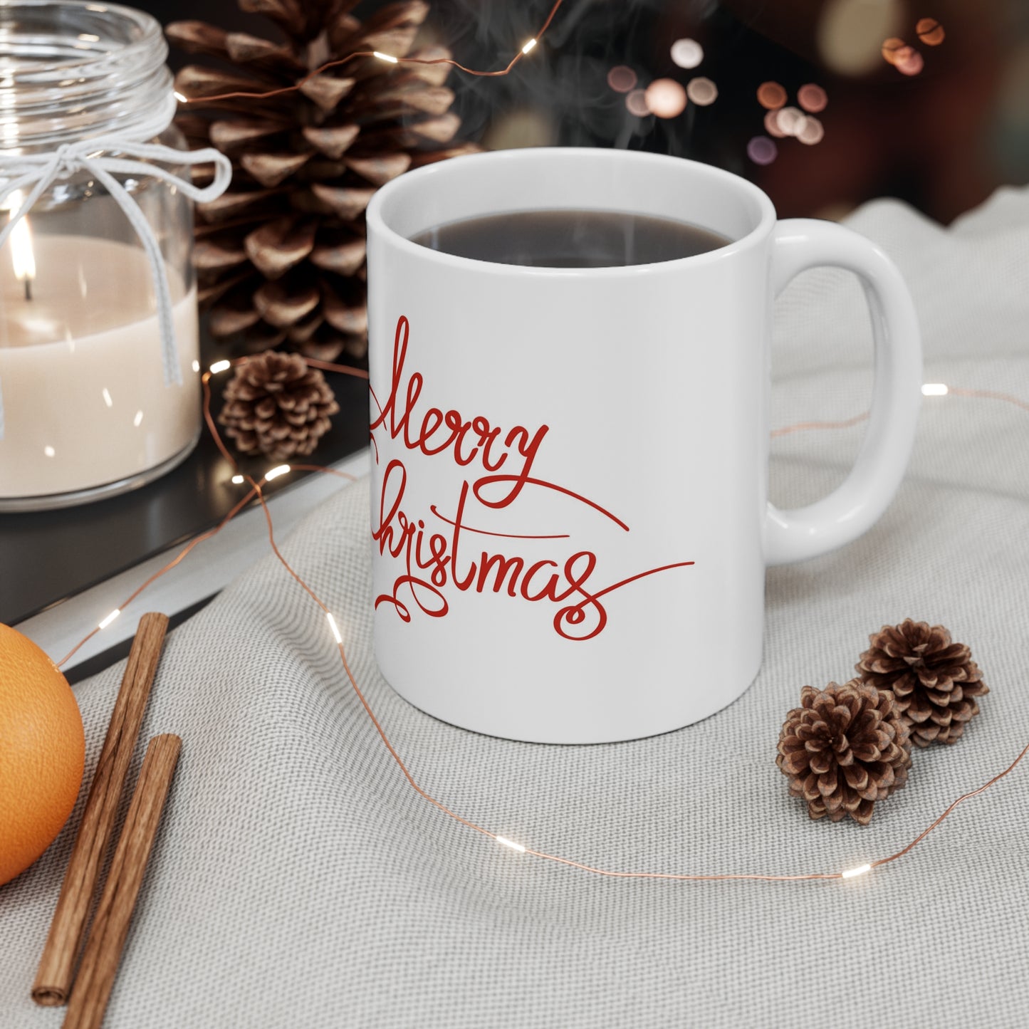 Merry Christmas Hot Beverage Mug 11oz