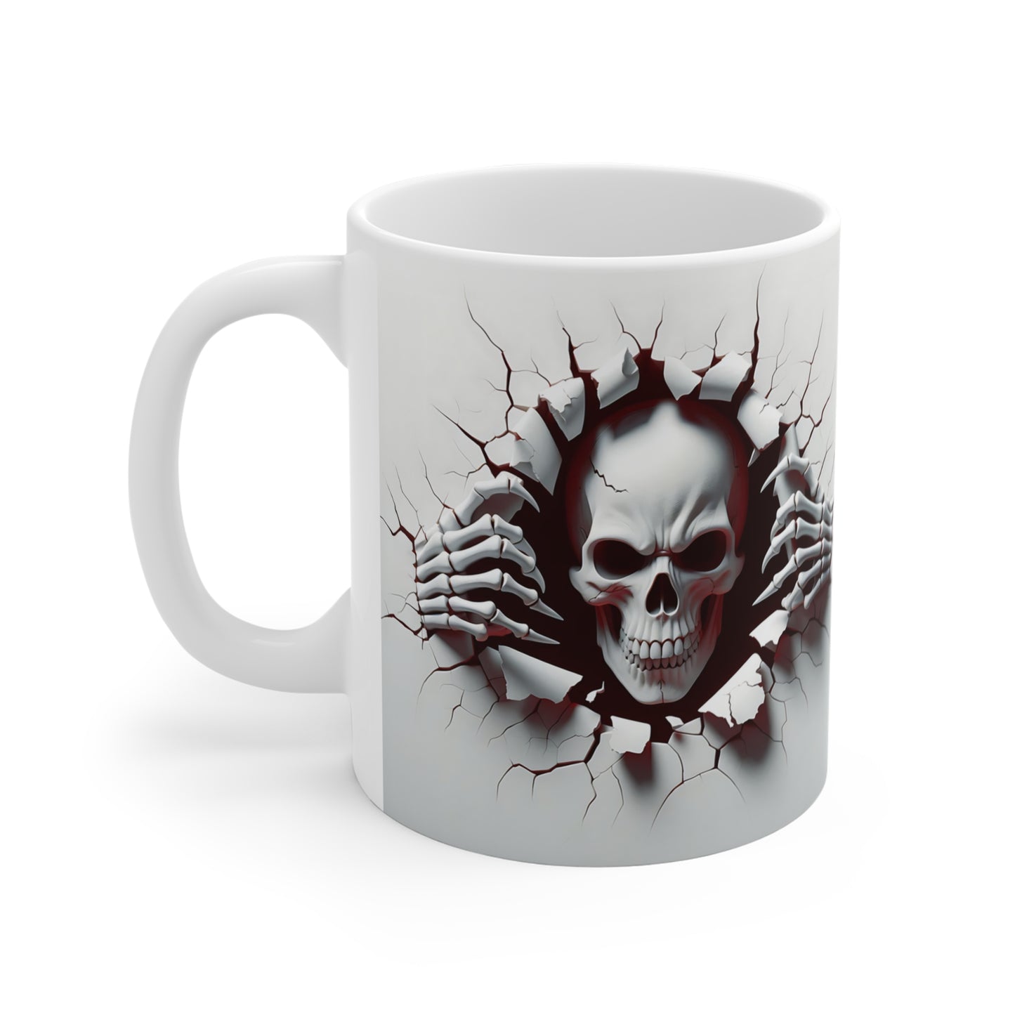 Festive Halloween Ceramic Mug 11oz Skeletons Coming Out of Your Mug