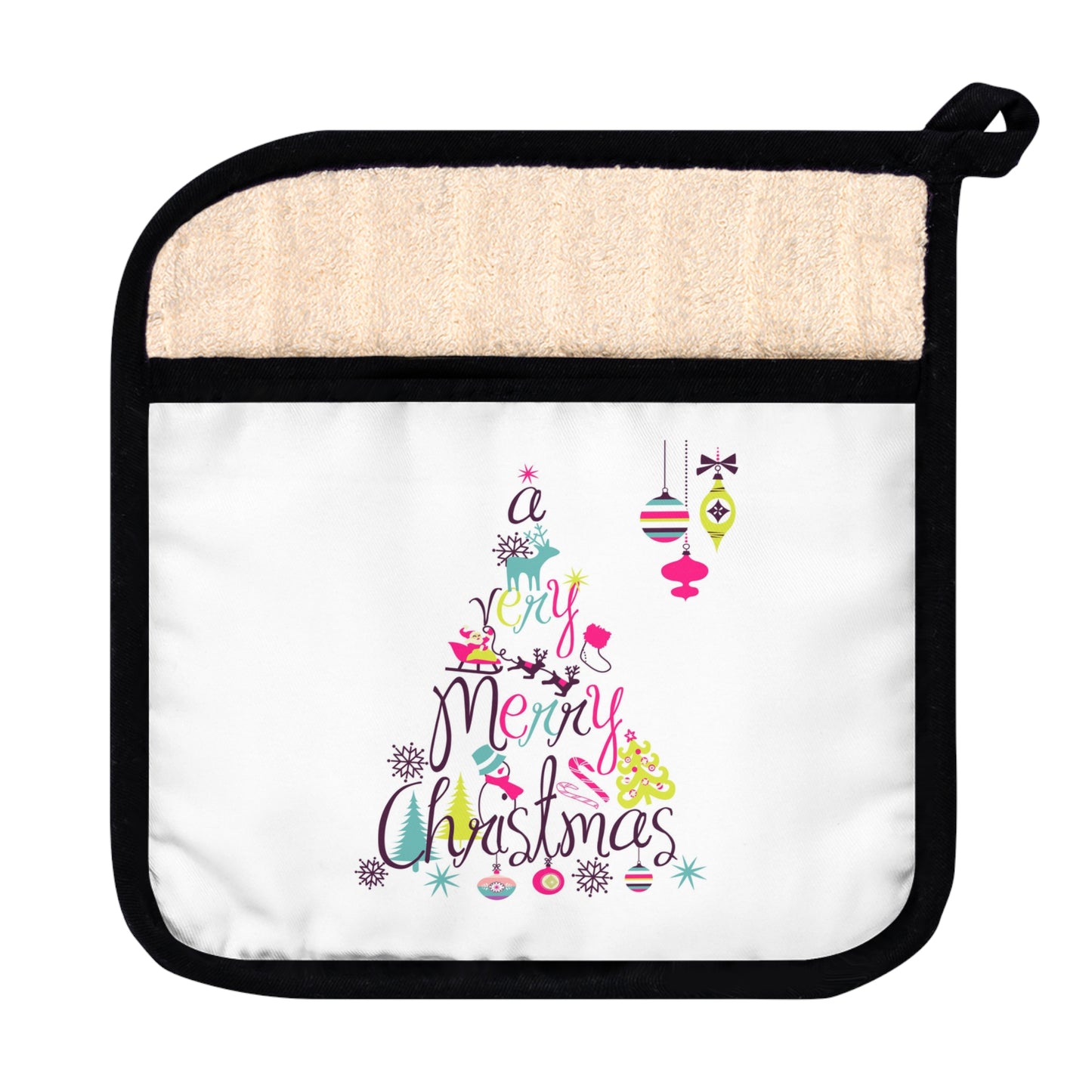 It's a Very Merry Christmas Pot Holder with Pocket