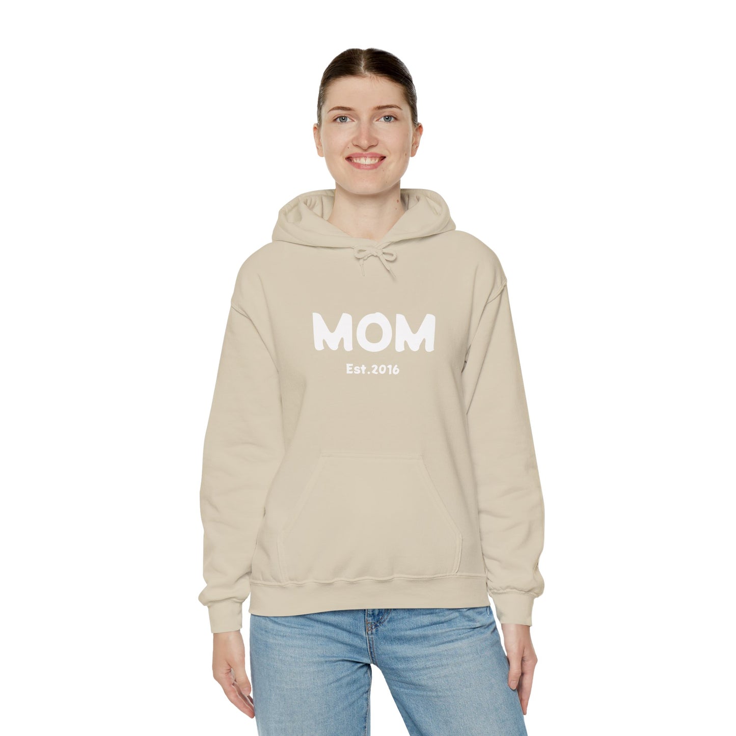 MOM Est.2016 Unisex Heavy Blend™ Hooded Sweatshirt Hoodies For New Moms 2016