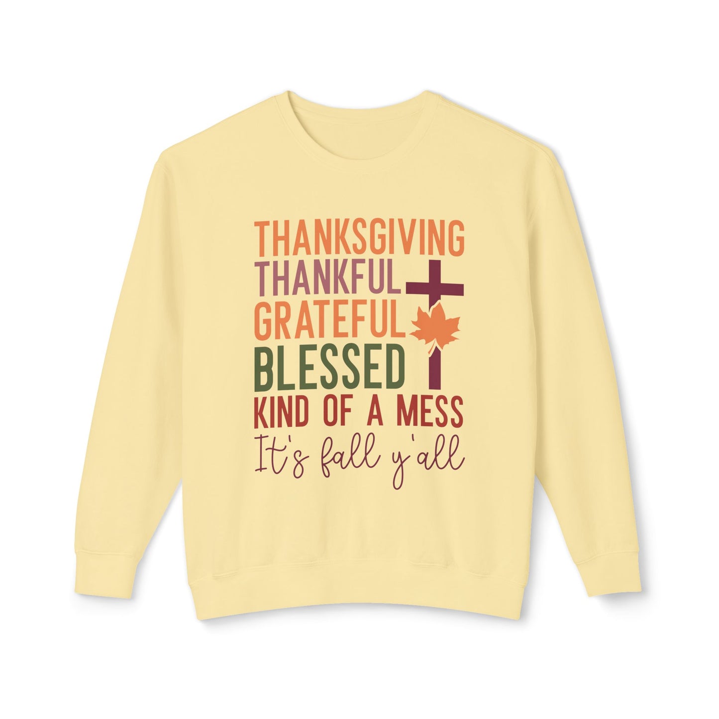 Thanksgiving Women's Unisex Lightweight Crewneck Sweatshirt