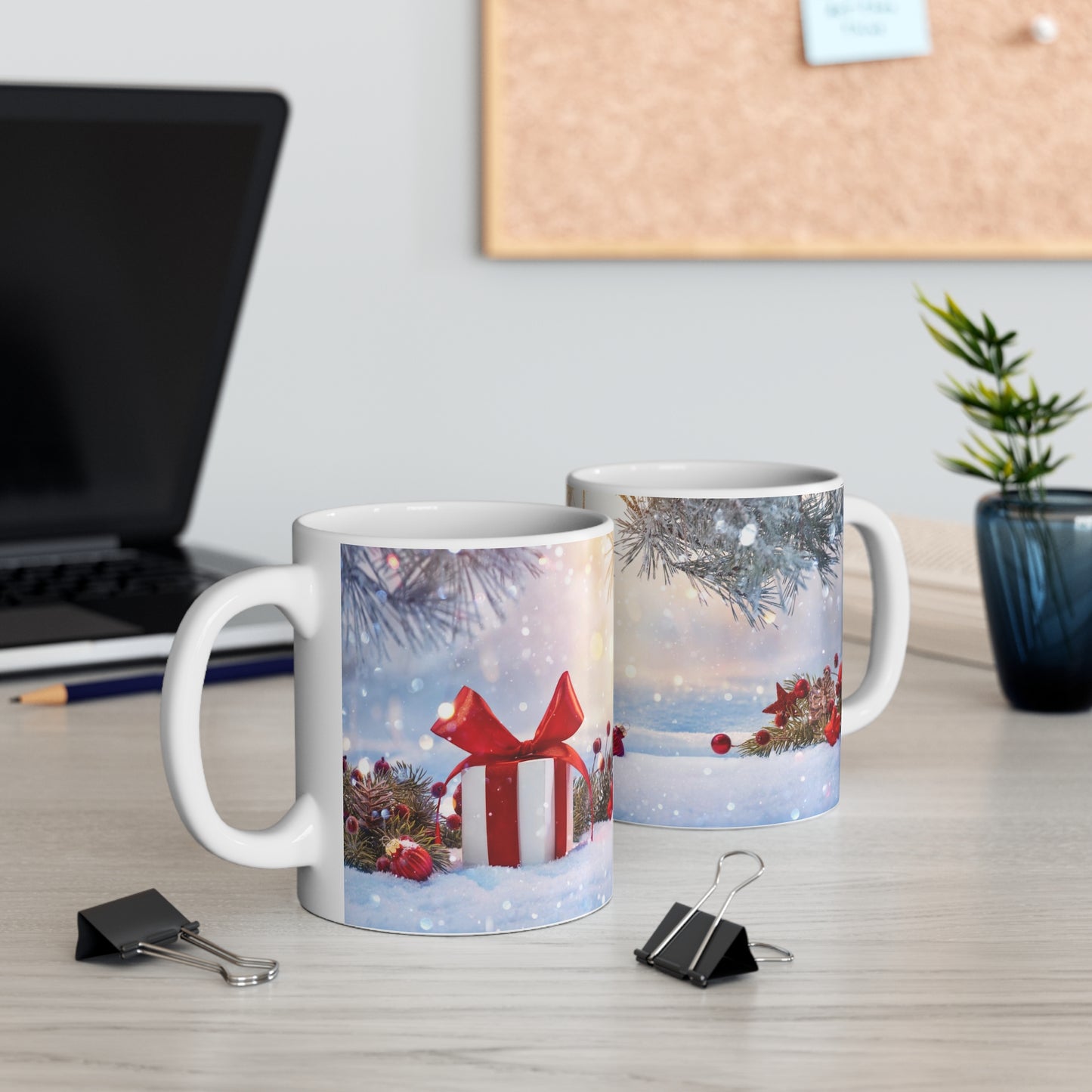 Christmas Themed Hot Beverage Mug 11oz