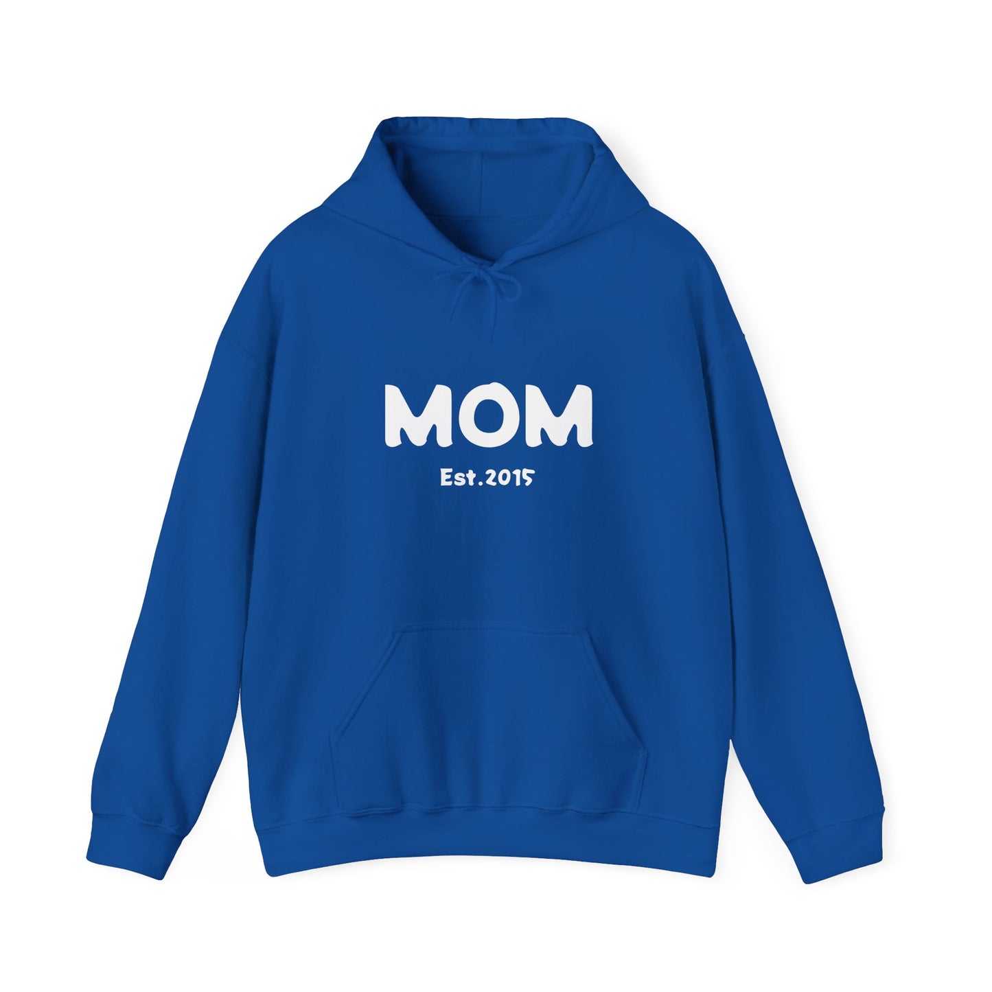 MOM Est.2015 Unisex Heavy Blend™ Hooded Sweatshirt Hoodies For New Moms 2015