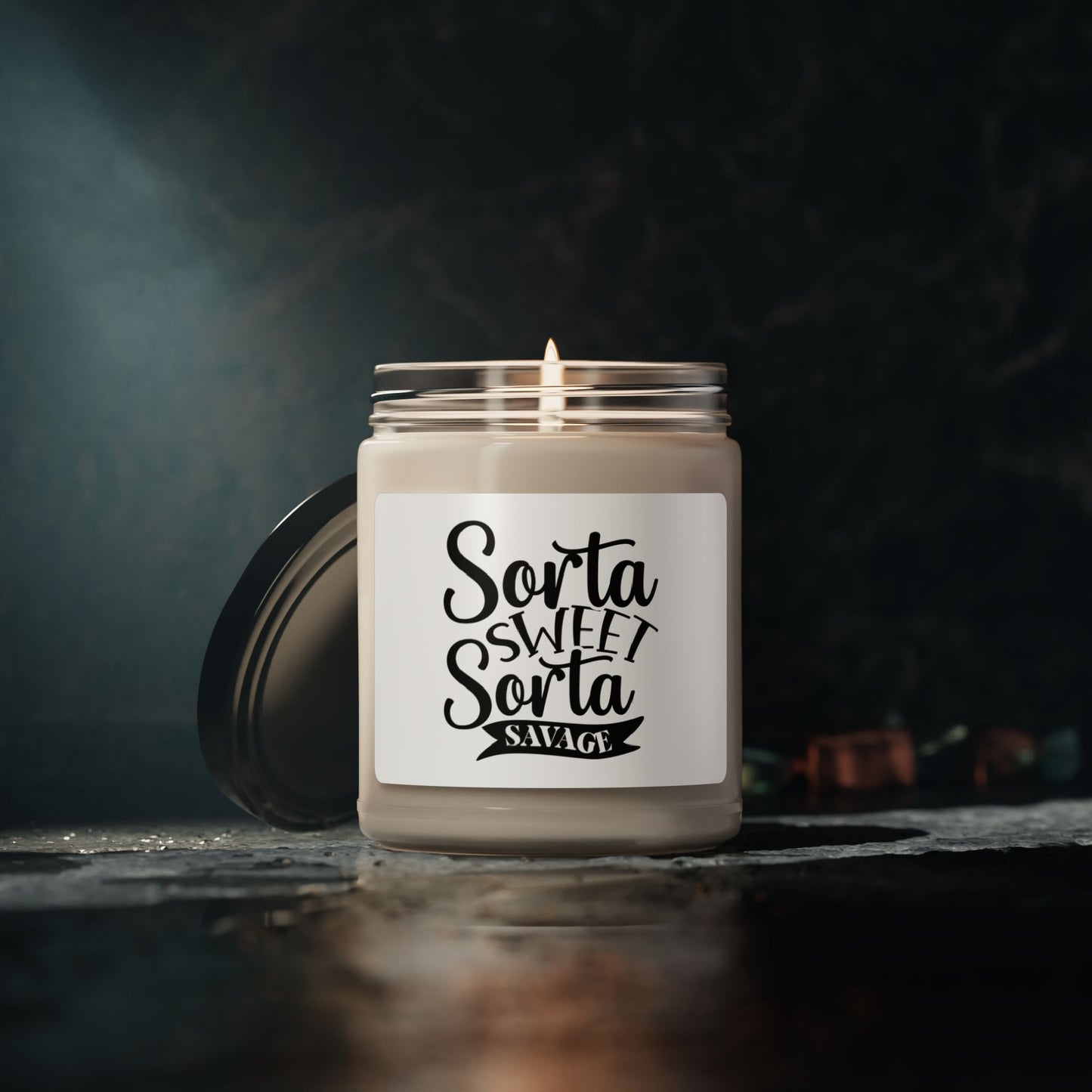 Funny Sayings Scented Soy Candle, 9oz Sorta Of Sweet Sort Of Savage