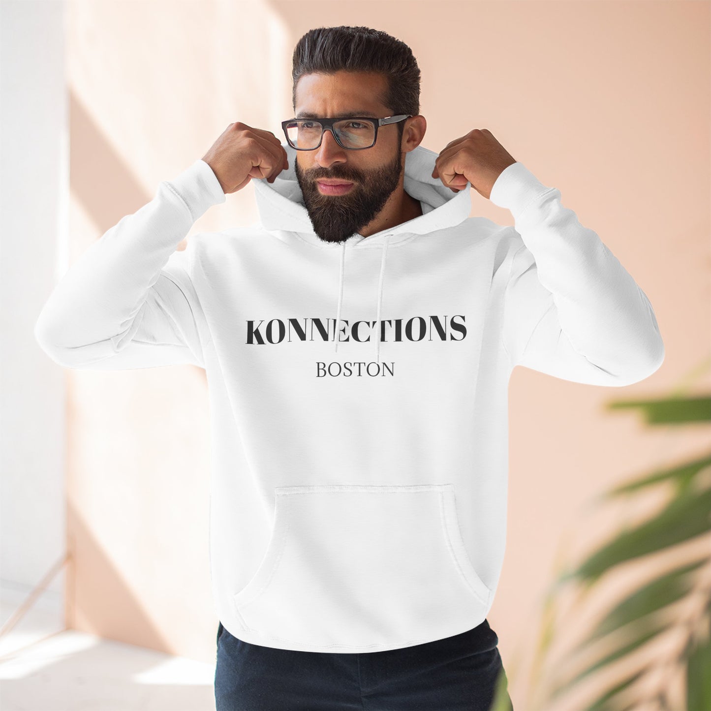 Konnections Boston Hoodie — Minimal Logo Fleece Pullover