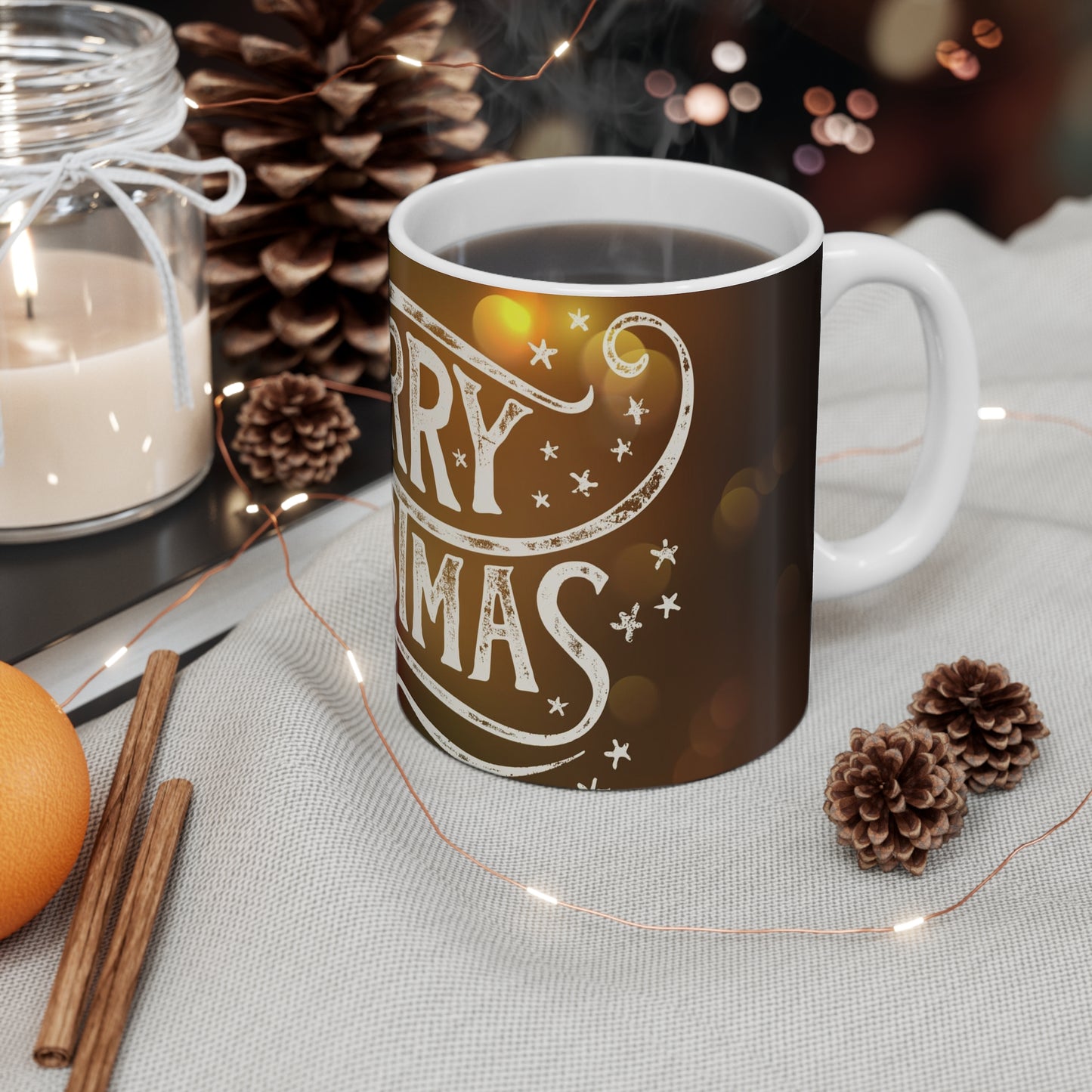 Merry Christmas Hot Beverage Mug 11oz