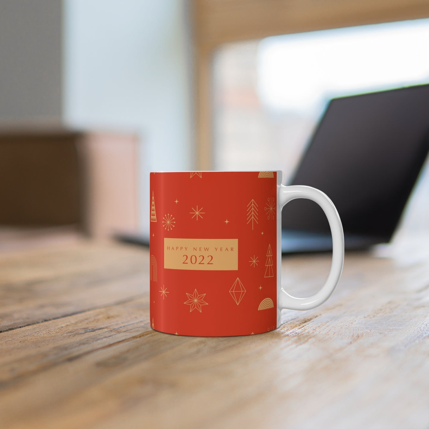 Holiday Themed Hot Beverage Mug 11oz