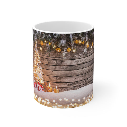 Christmas Themed Hot Beverage Mug 11oz Coffee Tea Hot Chocolate