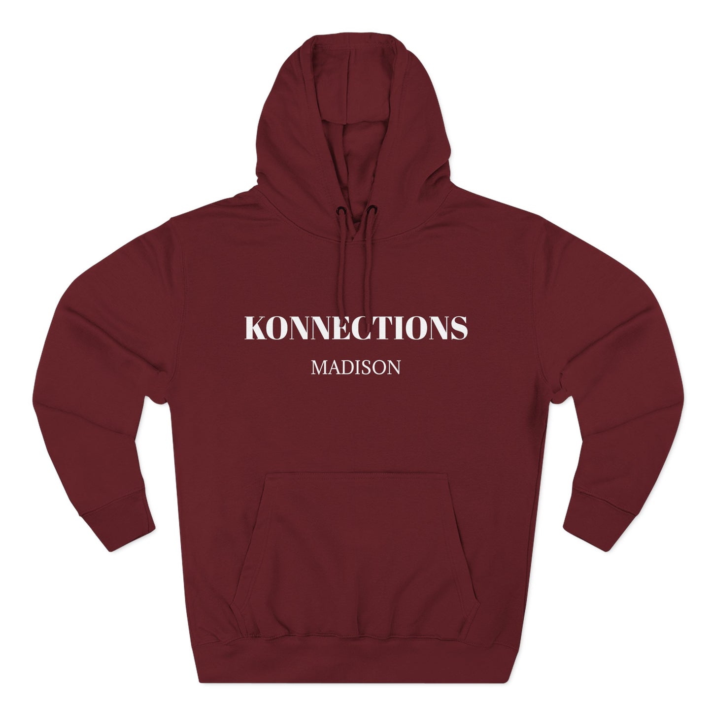 Konnections Madison Hoodie — Minimal Logo Fleece Pullover