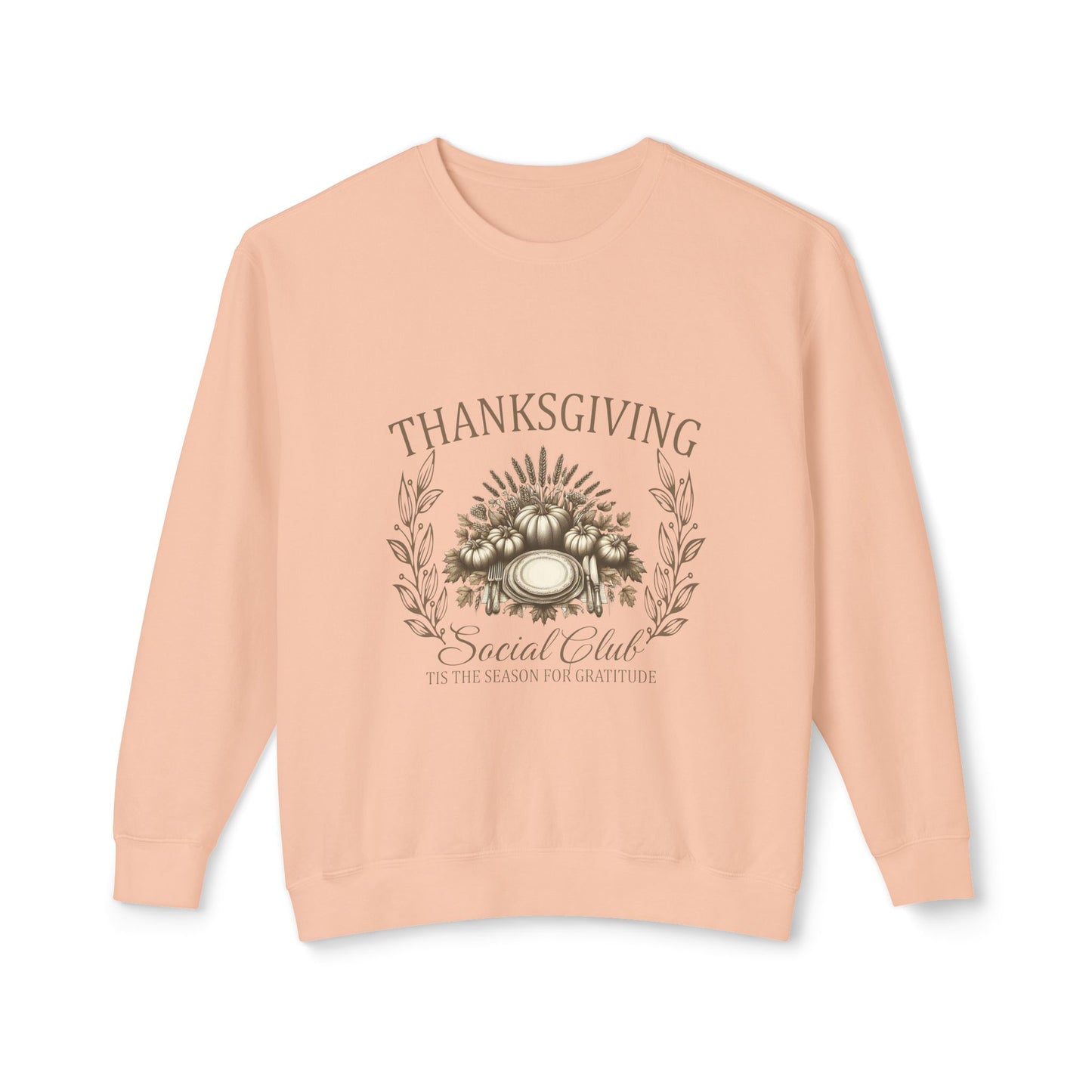 Women's Thanksgiving Unisex Lightweight Crewneck Sweatshirt Thanksgiving Social Club