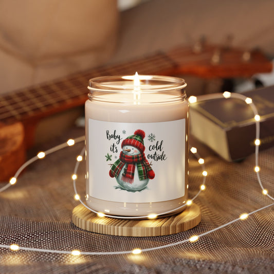 Christmas Themed Scented Soy Candle, 9oz Baby It's Cold Outside