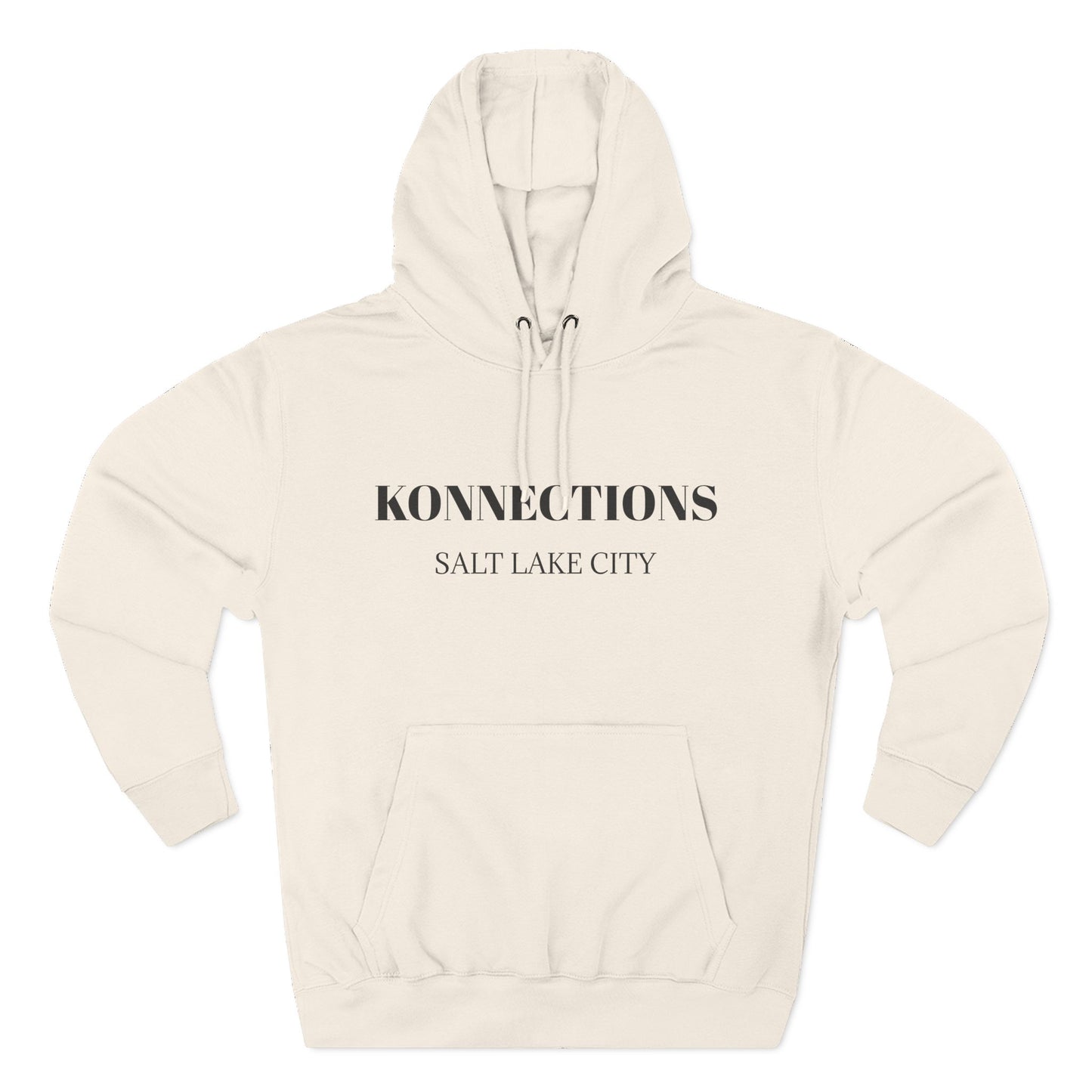 Konnections Salt Lake City Hoodie — Minimal Logo Fleece Pullover