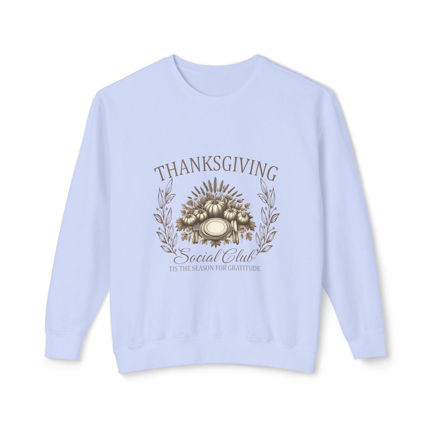 Women's Thanksgiving Unisex Lightweight Crewneck Sweatshirt Thanksgiving Social Club