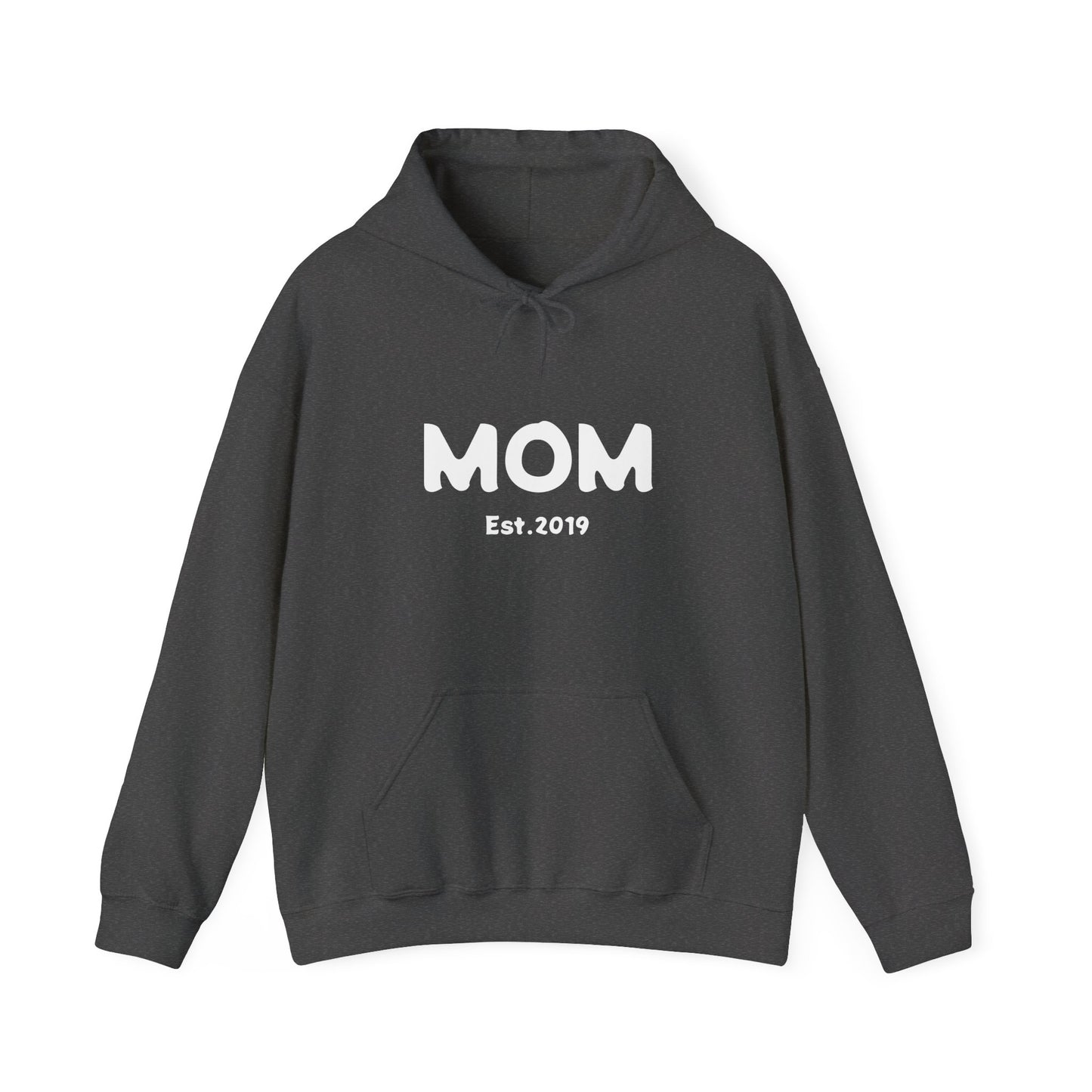 MOM Est.2019 Unisex Heavy Blend™ Hooded Sweatshirt Hoodies For New Moms 2019