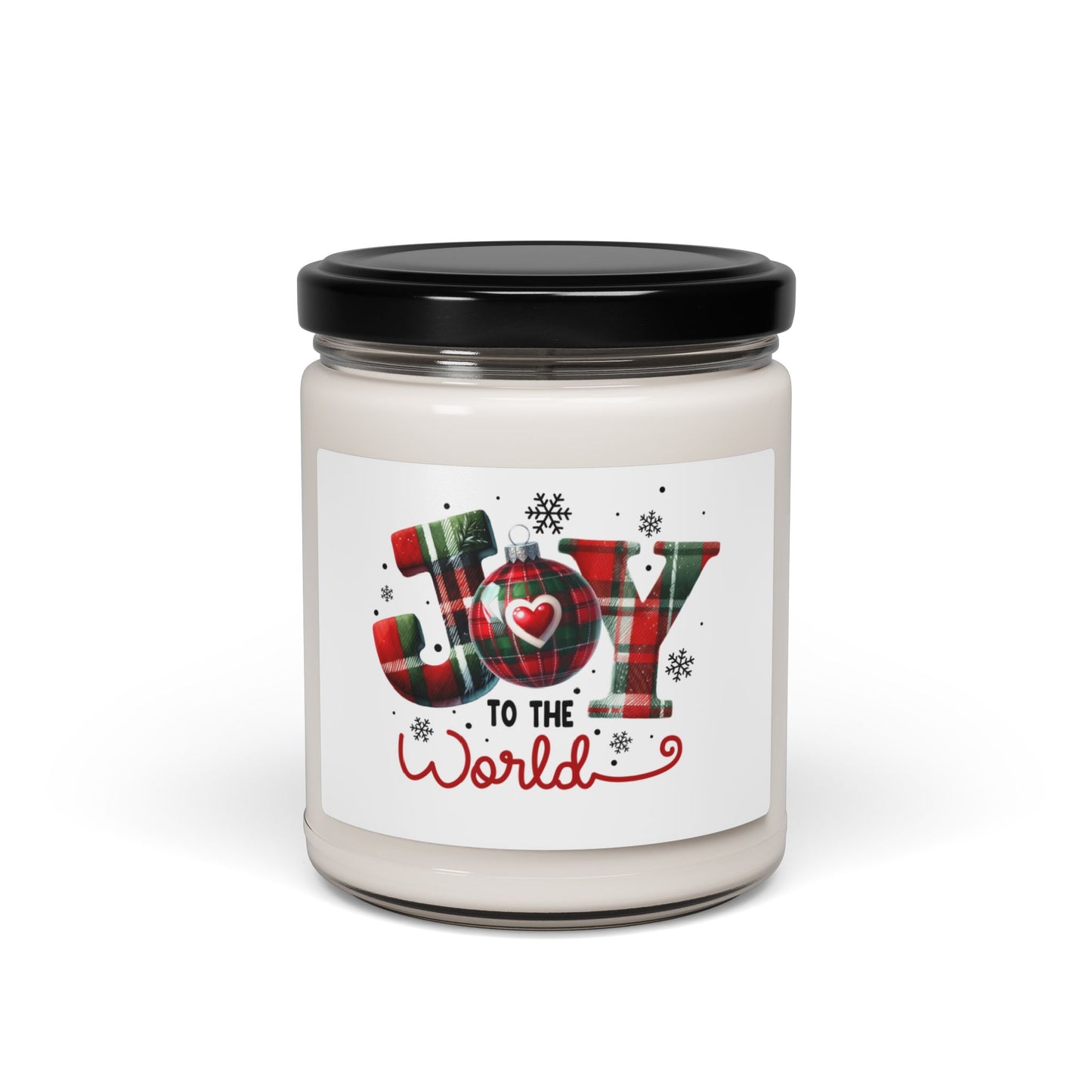 Christmas Themed Scented Soy Candle, 9oz Joy To The World