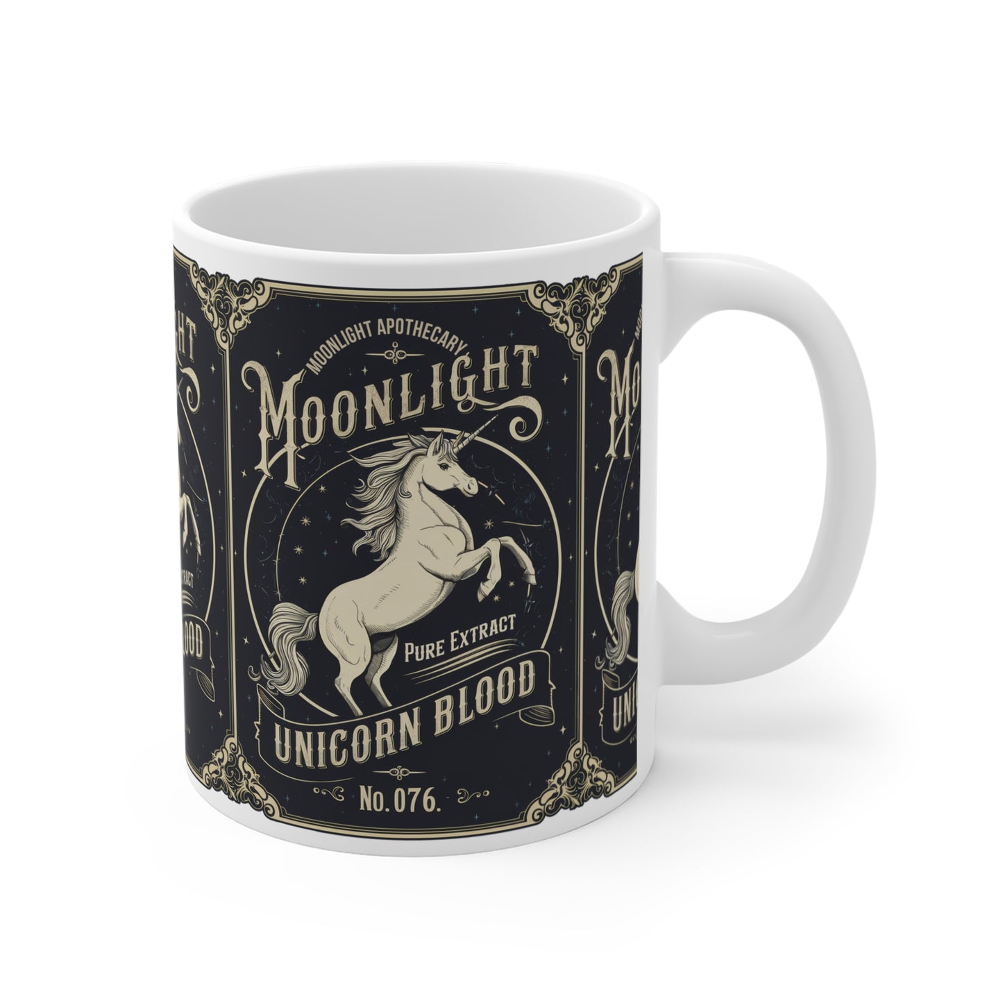 Festive Halloween Ceramic Mug 11oz Moonlight Unicorn Mug