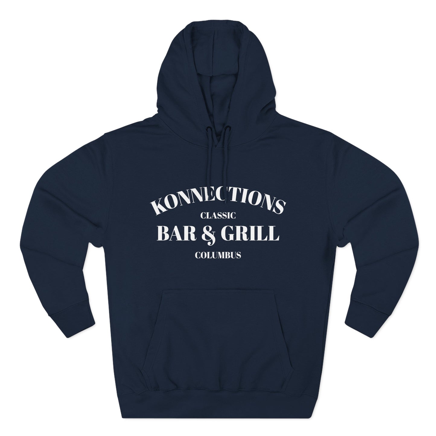 Konnections Classic Bar and Grill Columbus Hoodie — Minimal Logo Fleece Pullover