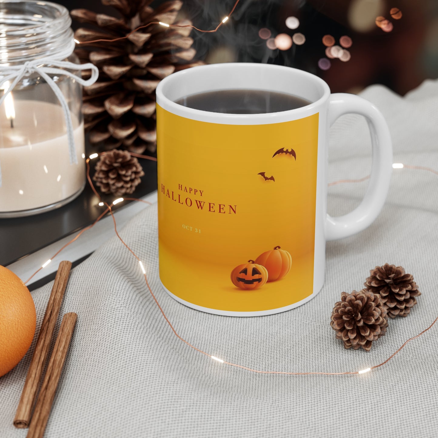 Festive Halloween Ceramic Mug 11oz Happy Halloween October 31st