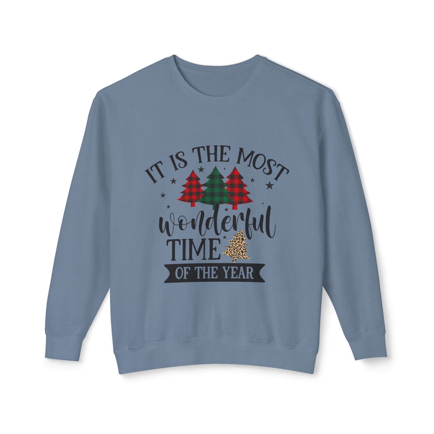 Women's Christmas Unisex Lightweight Crewneck Sweatshirt It's The Most Wonderful Time of The Year