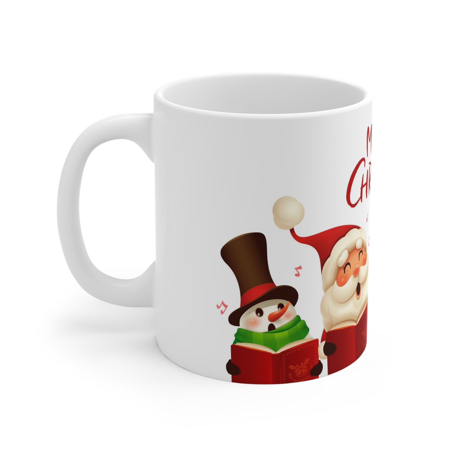 Santa and His Elves Wishing You a Very Merry Christmas Hot Beverage Mug 11oz