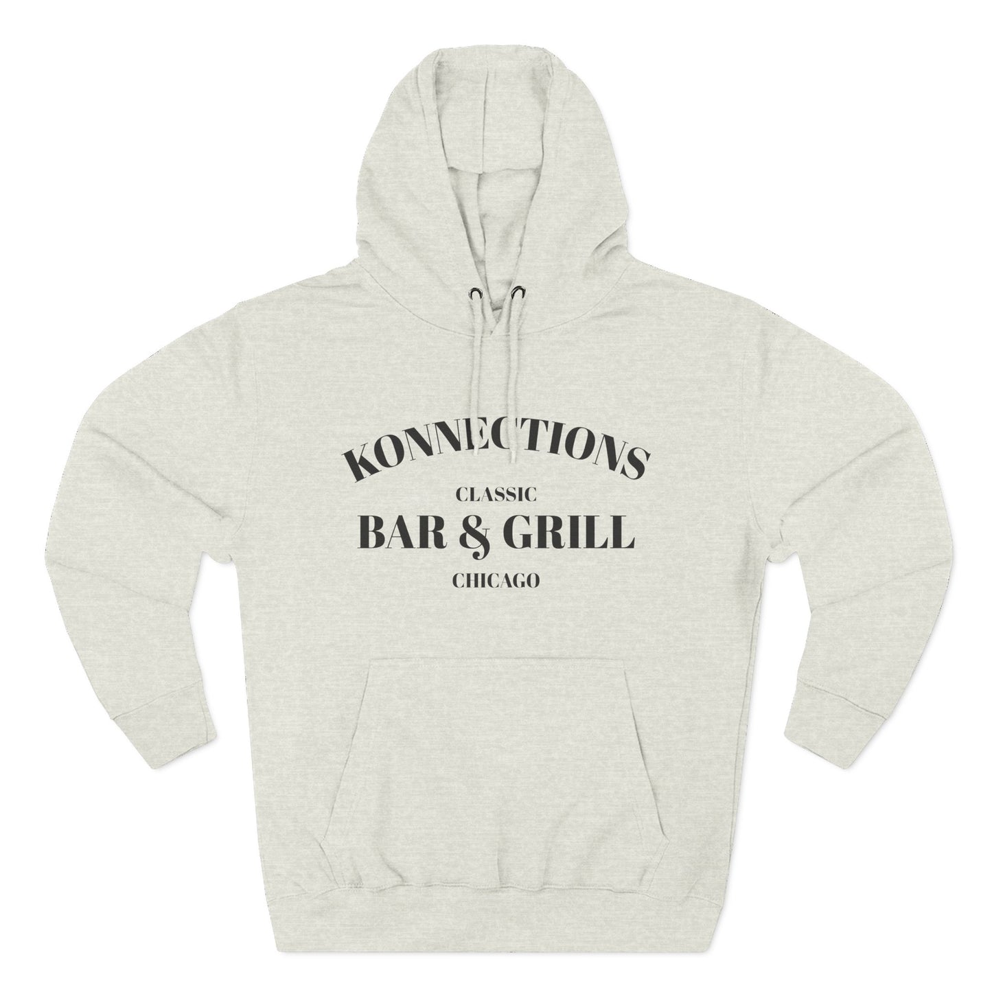 Konnections Classic Bar and Grill Chicago Hoodie — Minimal Logo Fleece Pullover