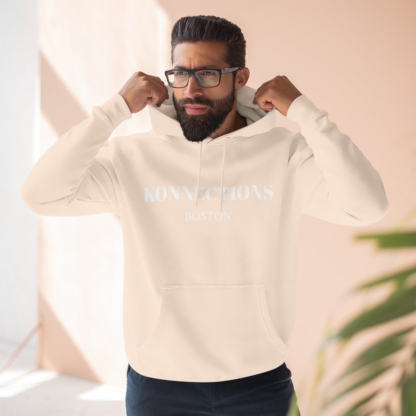 Konnections Boston Hoodie — Minimal Logo Fleece Pullover
