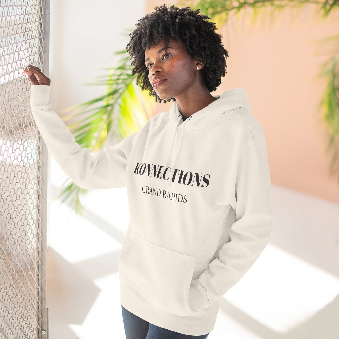 Konnections Grand Rapids Hoodie — Minimal Logo Fleece Pullover
