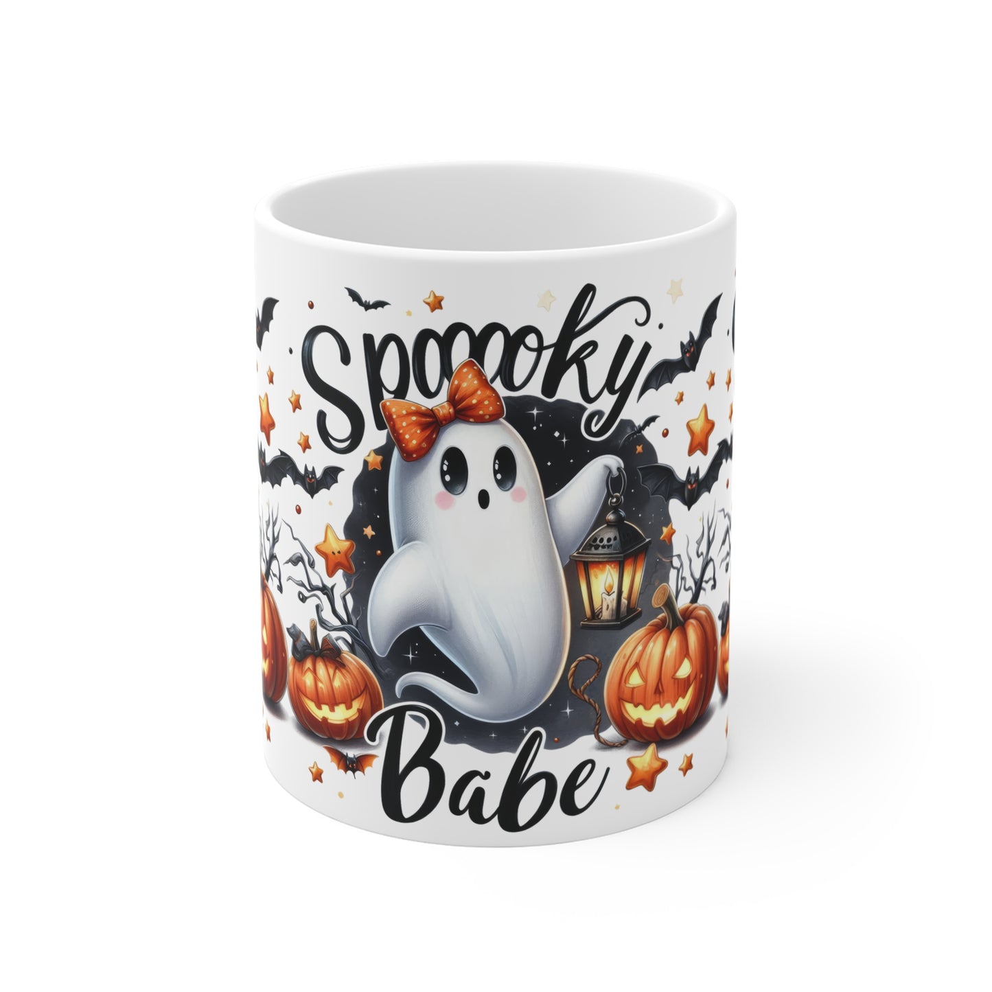 Festive Halloween Ceramic Mug 11oz Spooky Babe