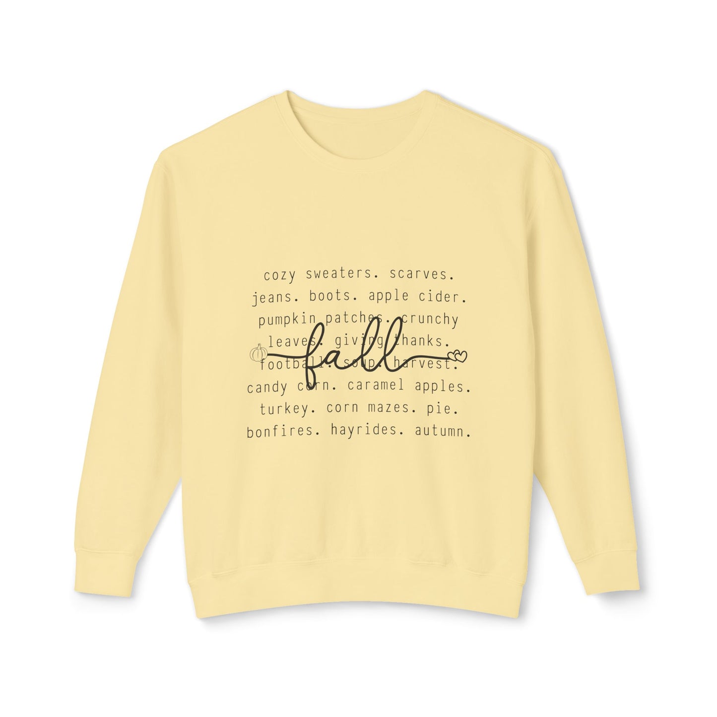 Women's Thanksgiving Unisex Lightweight Crewneck Sweatshirt A Description of Fall