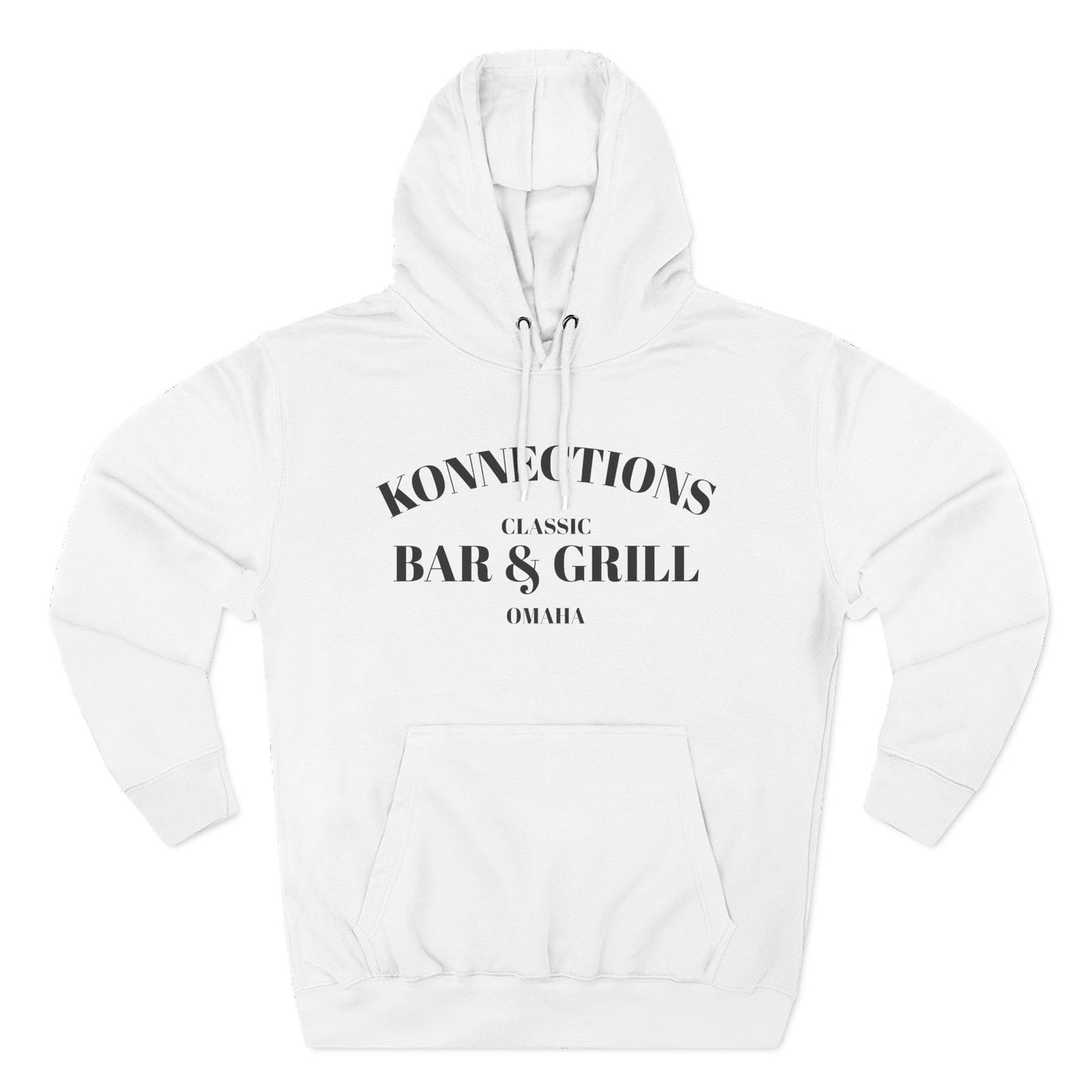 Konnections Classic Bar and Grill Omaha Hoodie — Minimal Logo Fleece Pullover