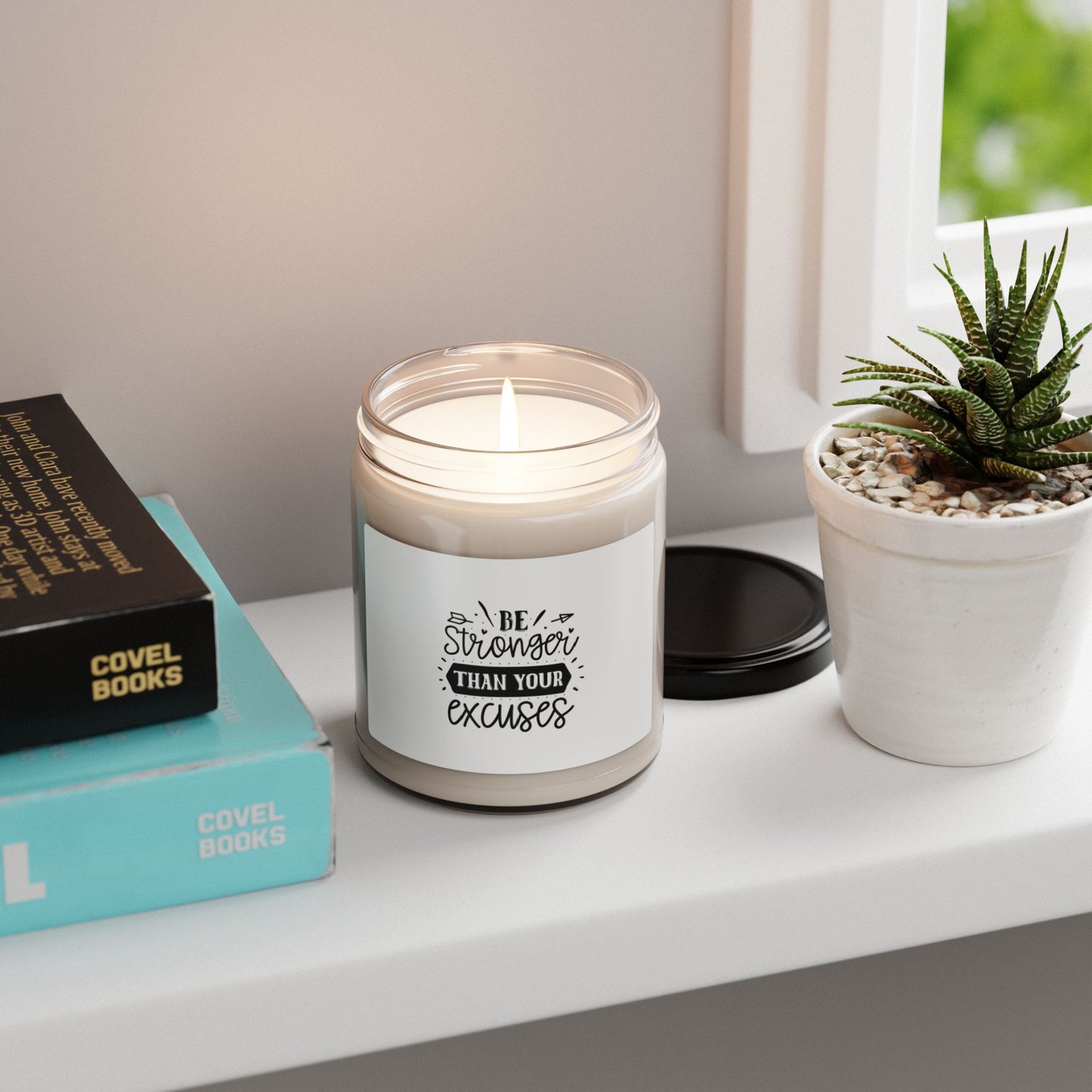 Motivational Scented Soy Candle, 9oz Be Stronger Than Your Excuses