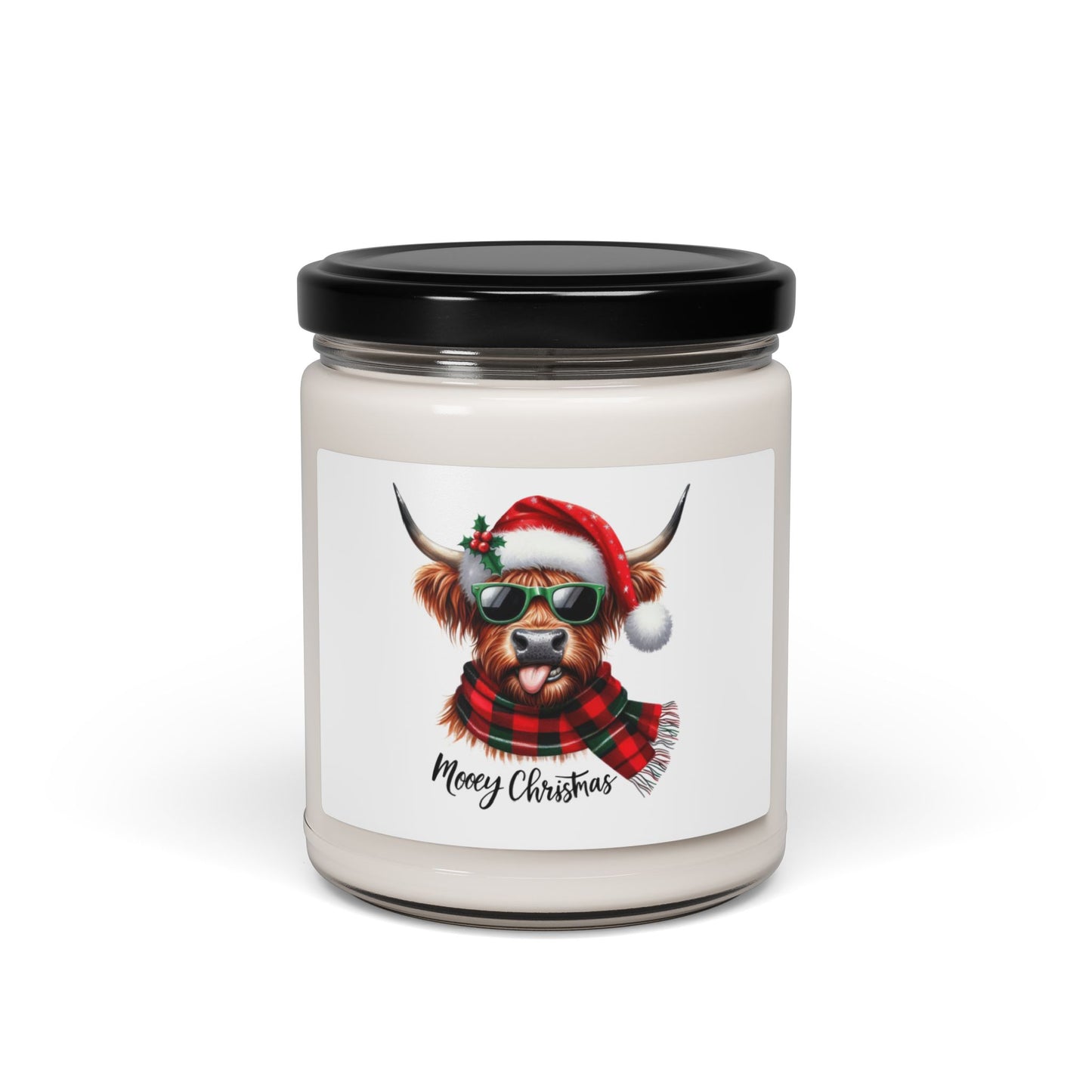 Christmas Themed Scented Soy Candle, 9oz Have a Mooy Christmas