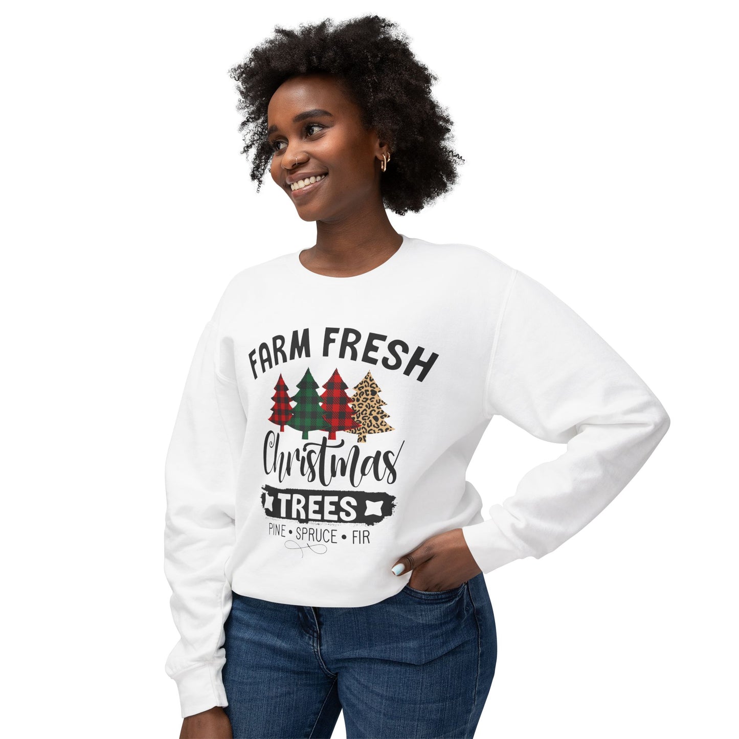 Women's Christmas  Unisex Lightweight Crewneck Sweatshirt