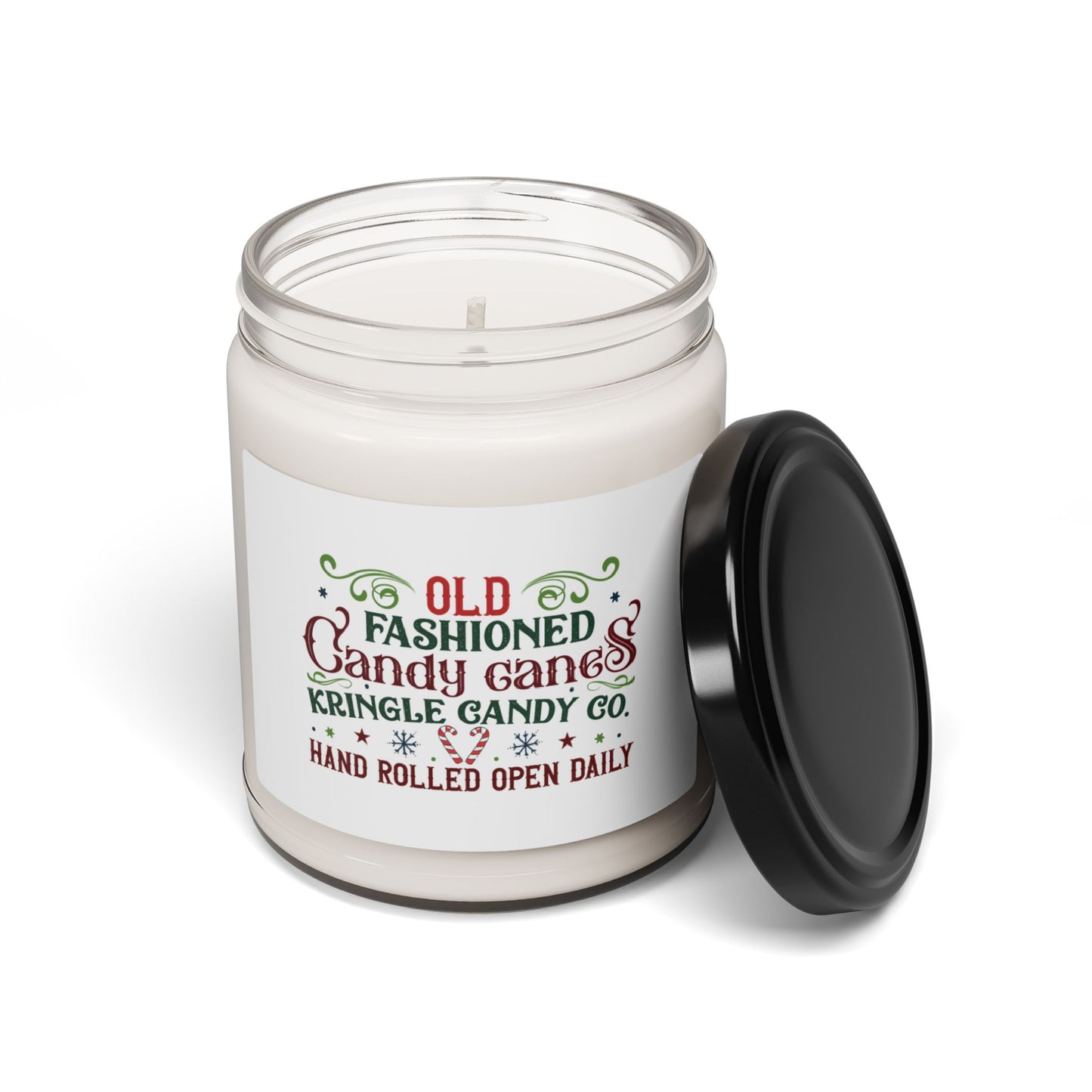 Christmas Themed Scented Soy Candle, 9oz Old Fashioned Candy Cane