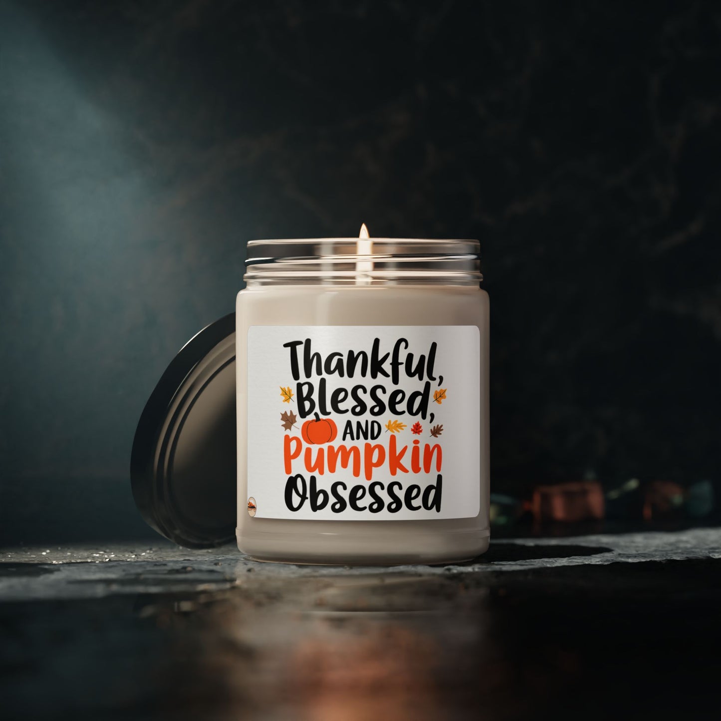 Thanksgiving Themed Scented Soy Candle, 9oz Obsessed With Pumpkins