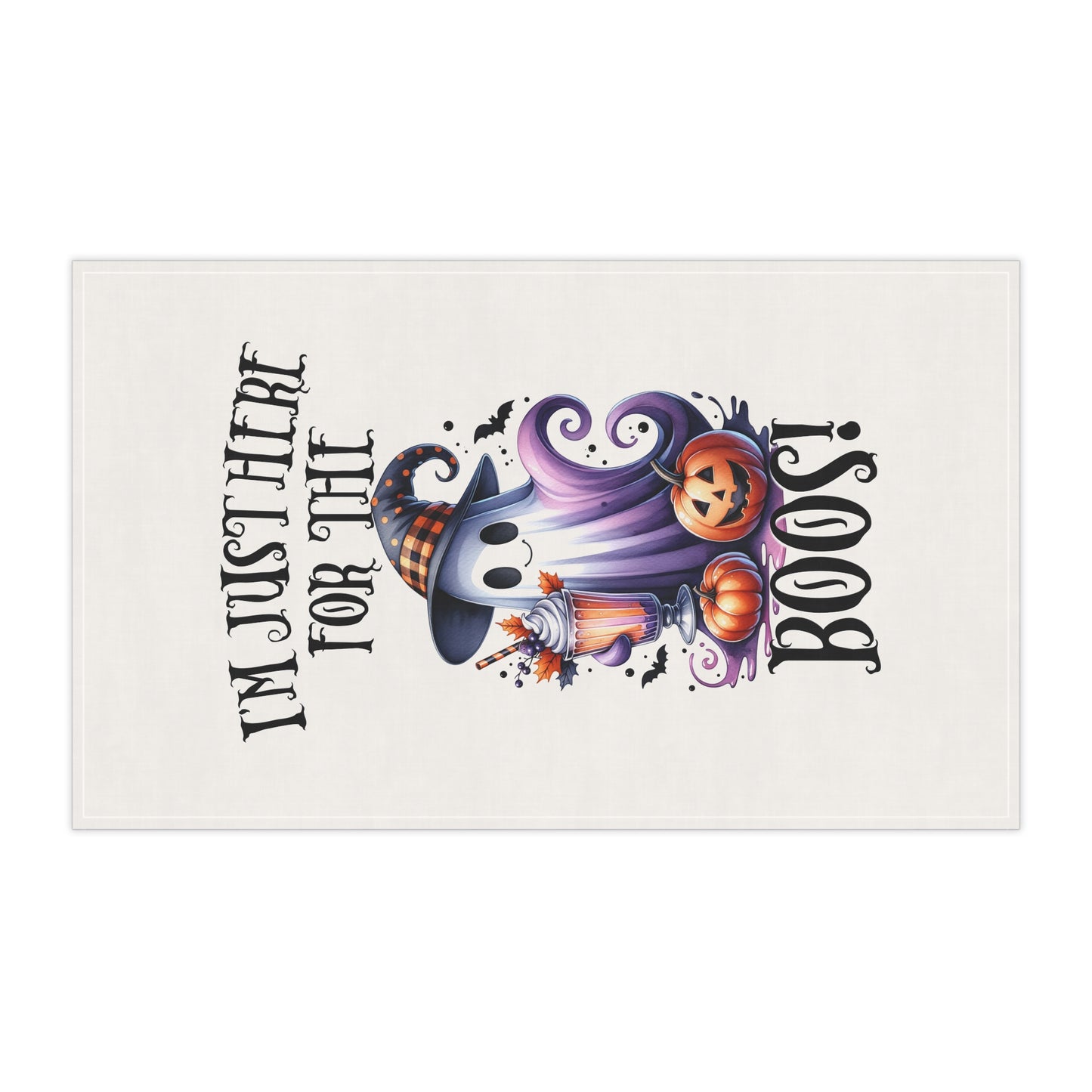 Festive Halloween Tea Towel (cotton, poly) Boo!