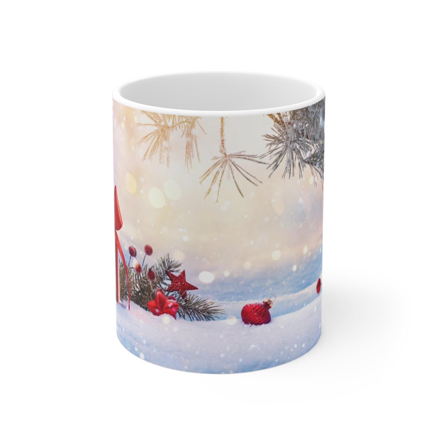 Christmas Themed Hot Beverage Mug 11oz