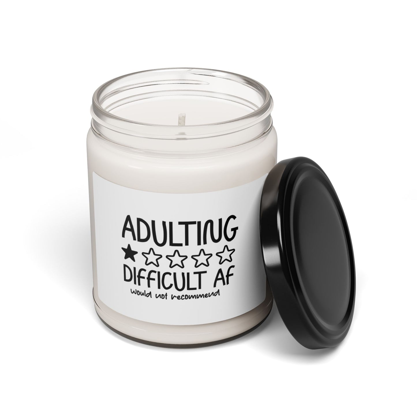 Funny Sayings Scented Soy Candle, 9oz Being An Adult Is Hard