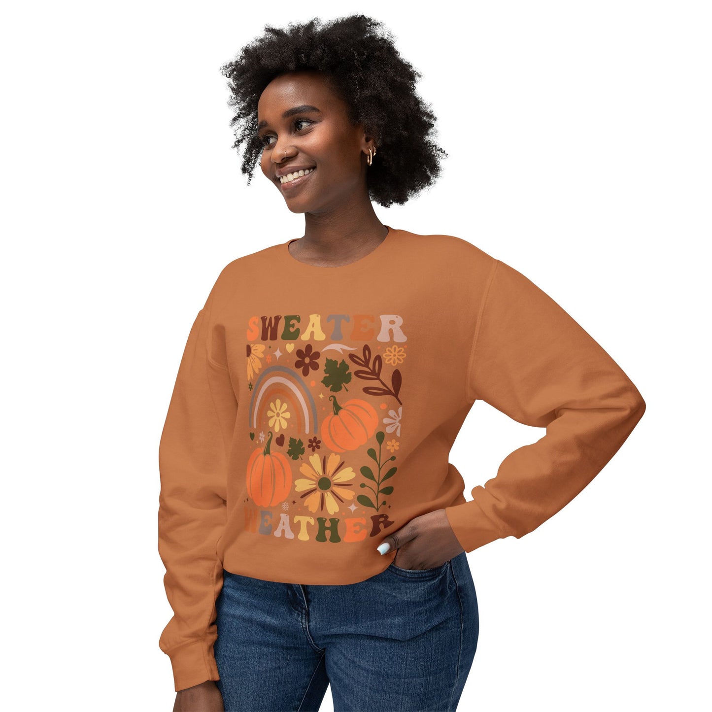 Women's Thanksgiving Unisex Lightweight Crewneck Sweatshirt Sweater Wheather