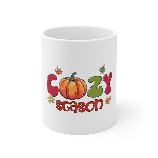 Festive Thanksgiving Ceramic Mug 11oz Cozy Season