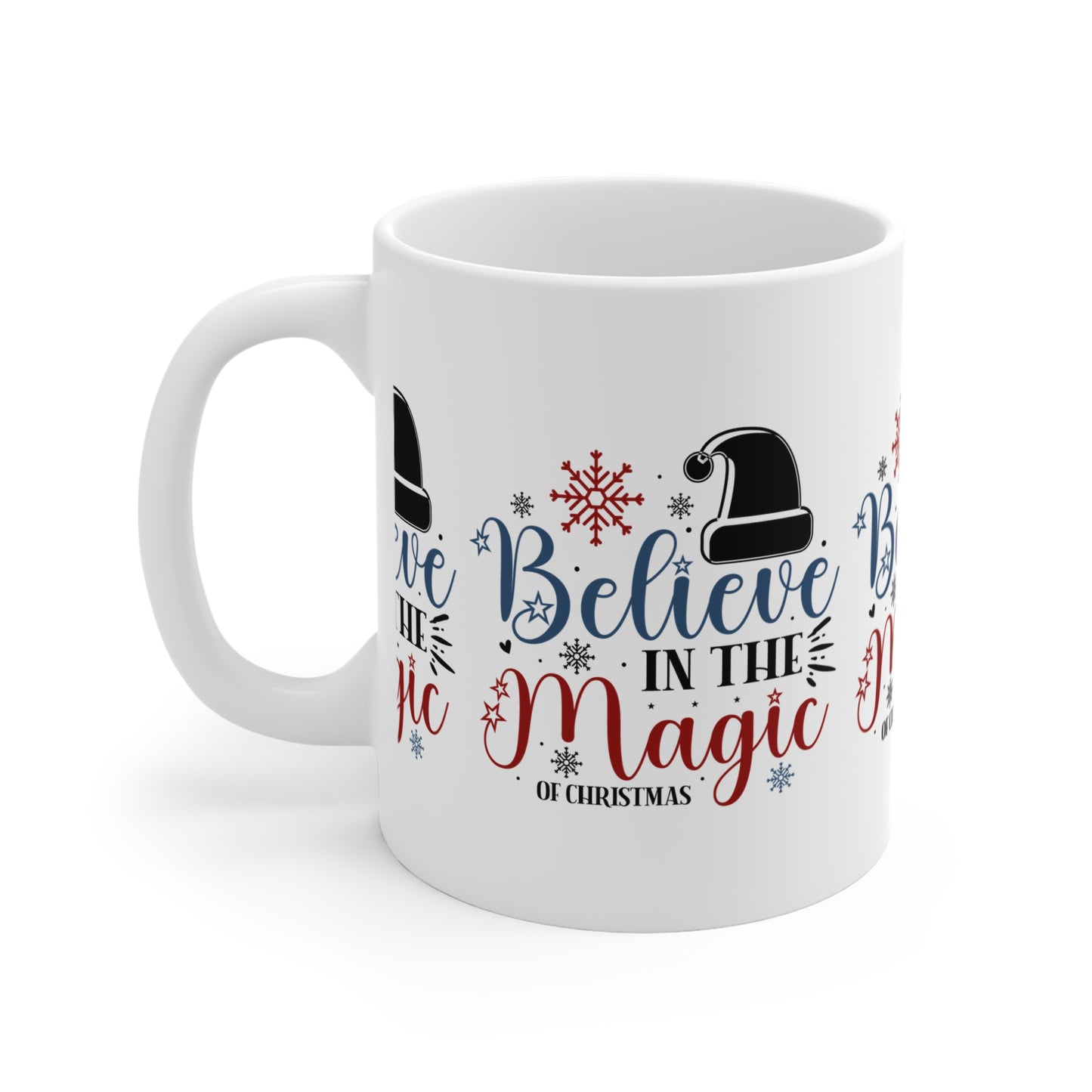 Festive Christmas Ceramic Coffee and Tea Mug 11oz Believe In The Magic Of Christmas