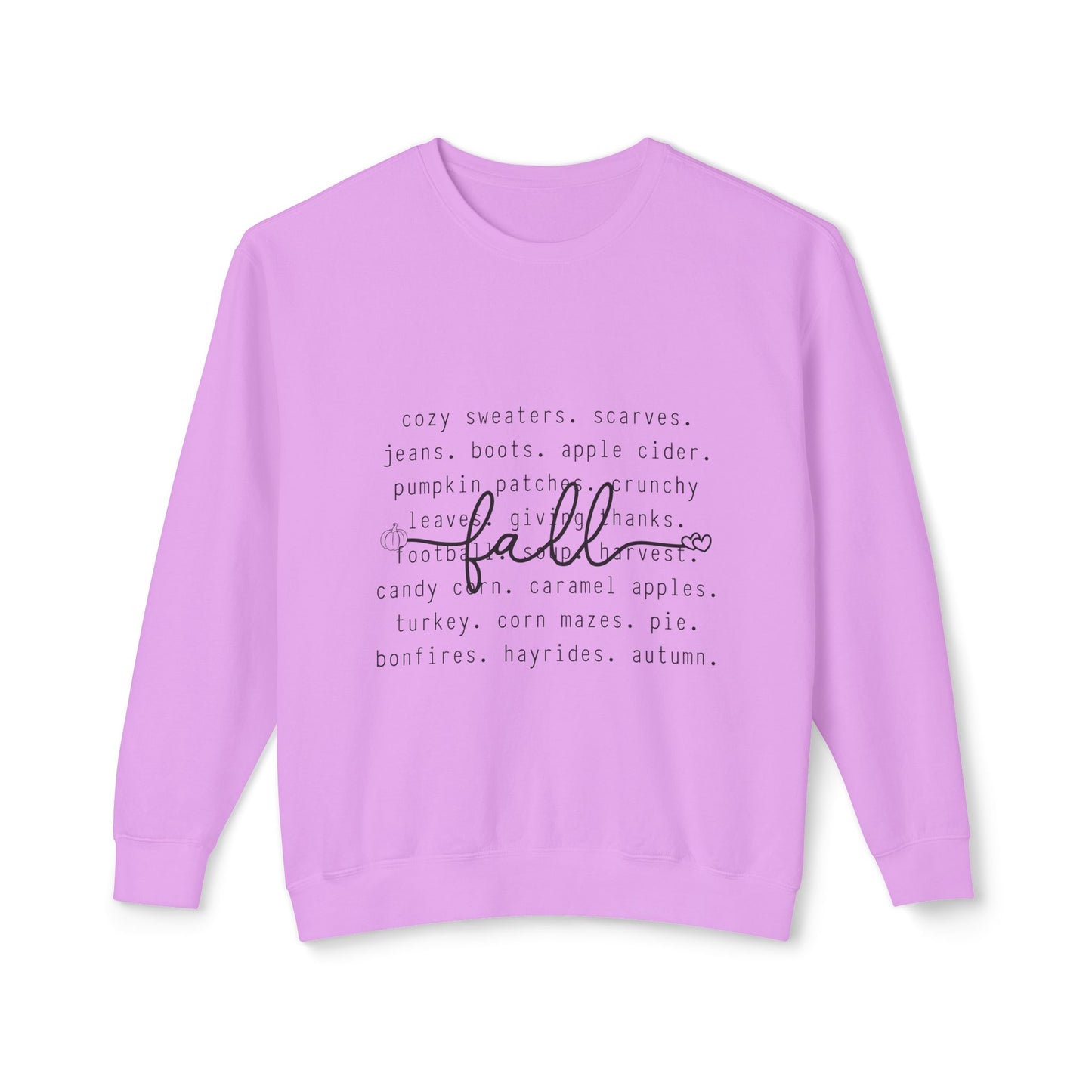 Women's Thanksgiving Unisex Lightweight Crewneck Sweatshirt A Description of Fall