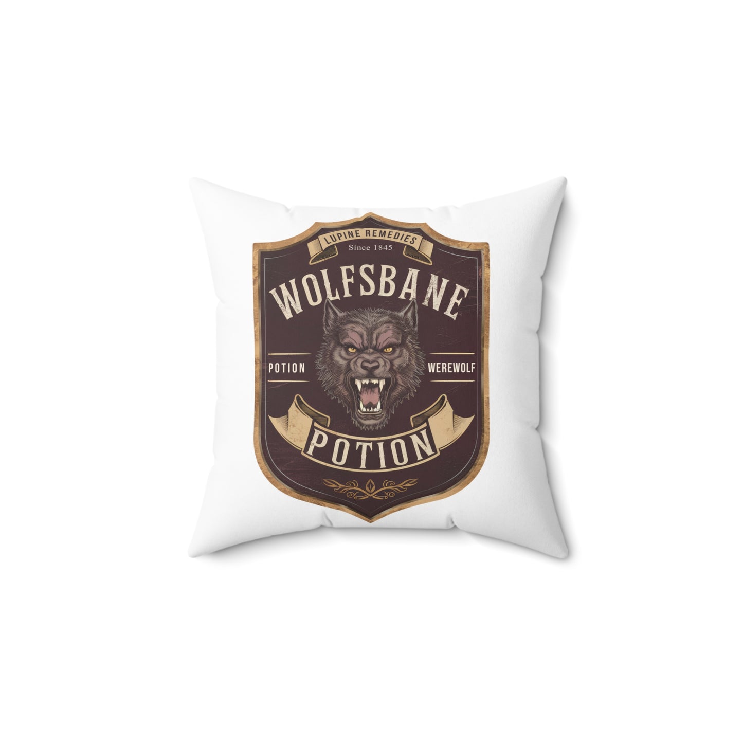 Festive Halloween Spun Polyester Square Pillow Wolfsbane